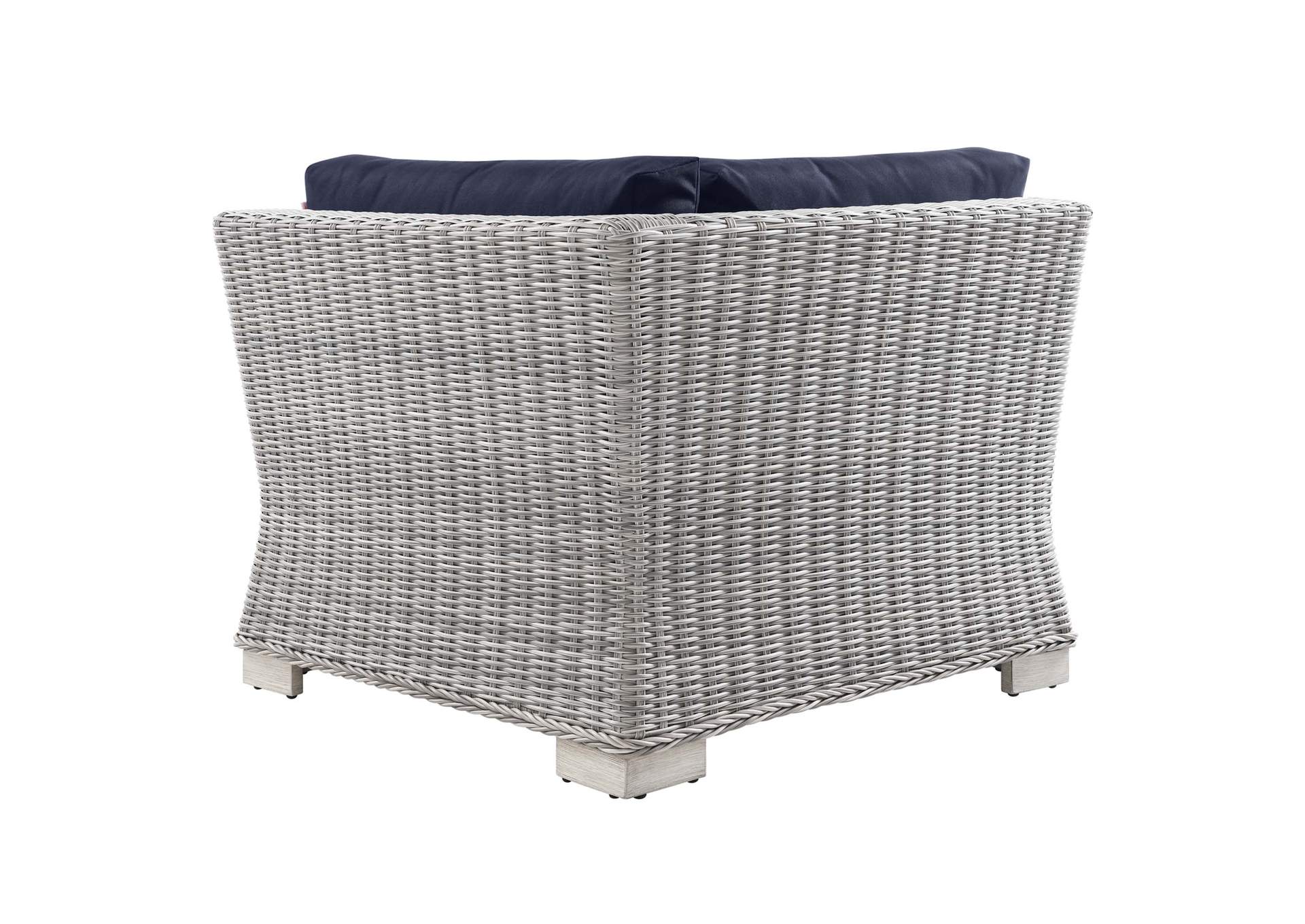 Conway Outdoor Patio Wicker Rattan Corner Chair,Modway