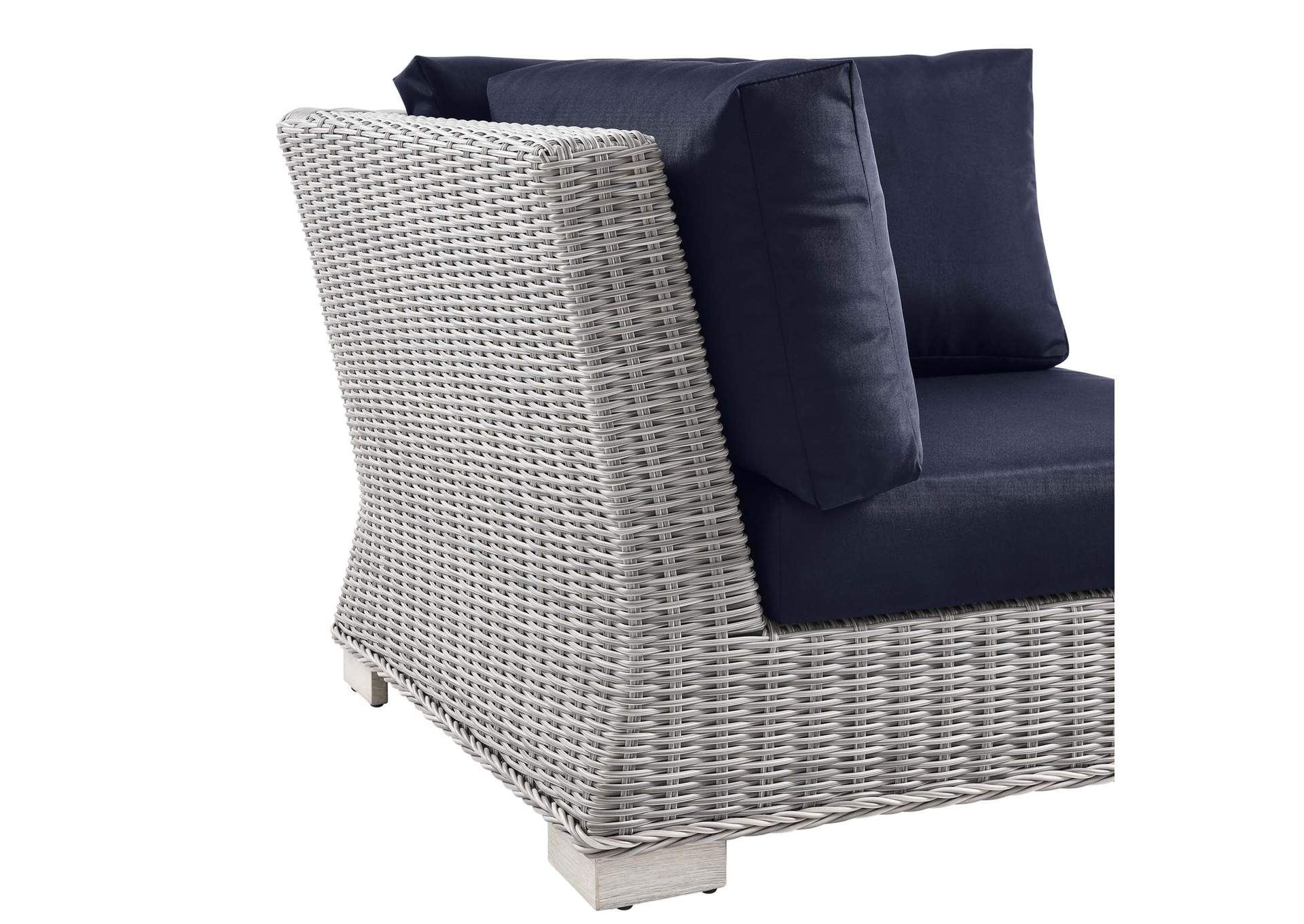 Conway Outdoor Patio Wicker Rattan Corner Chair,Modway