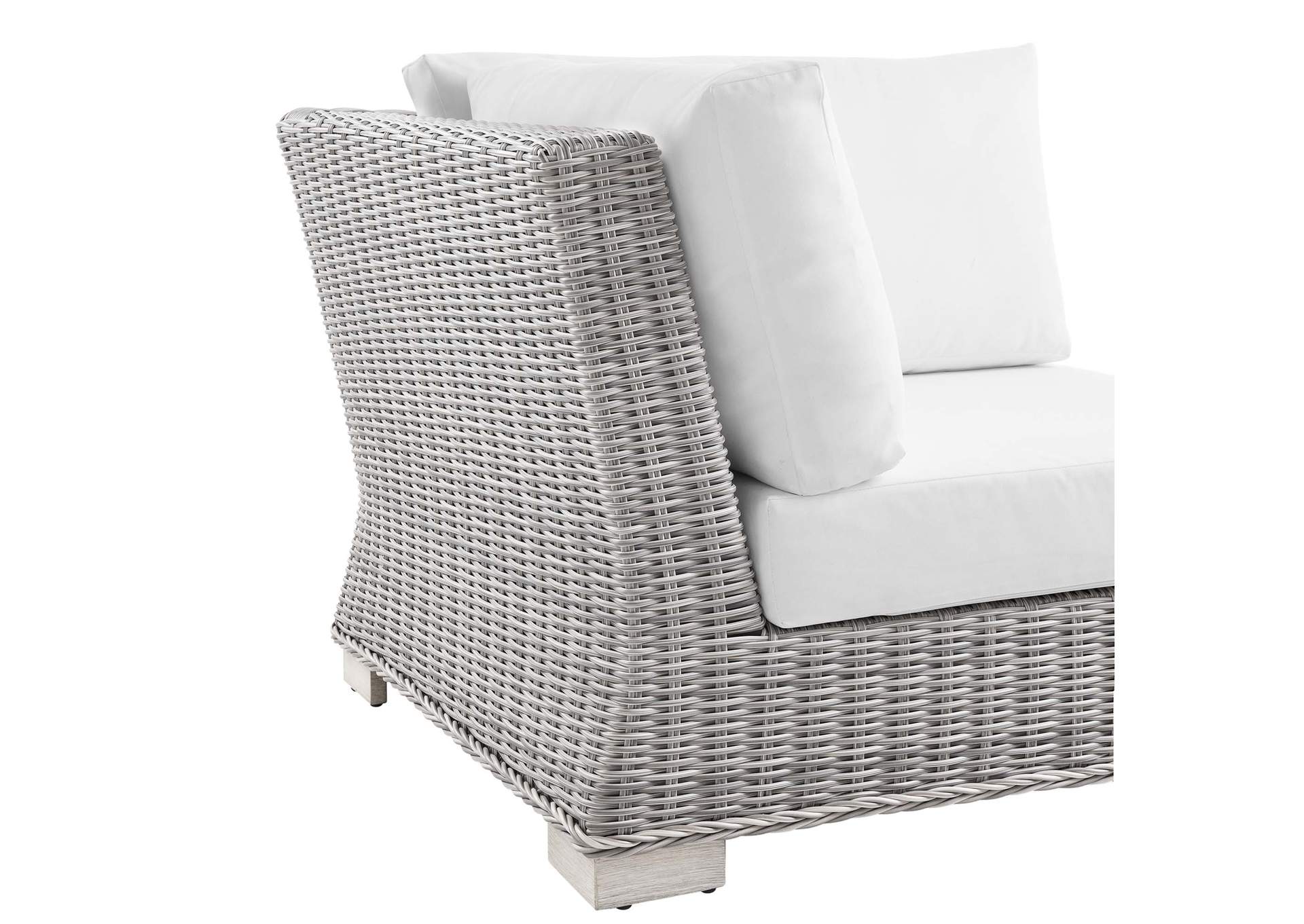 Conway Outdoor Patio Wicker Rattan Corner Chair,Modway