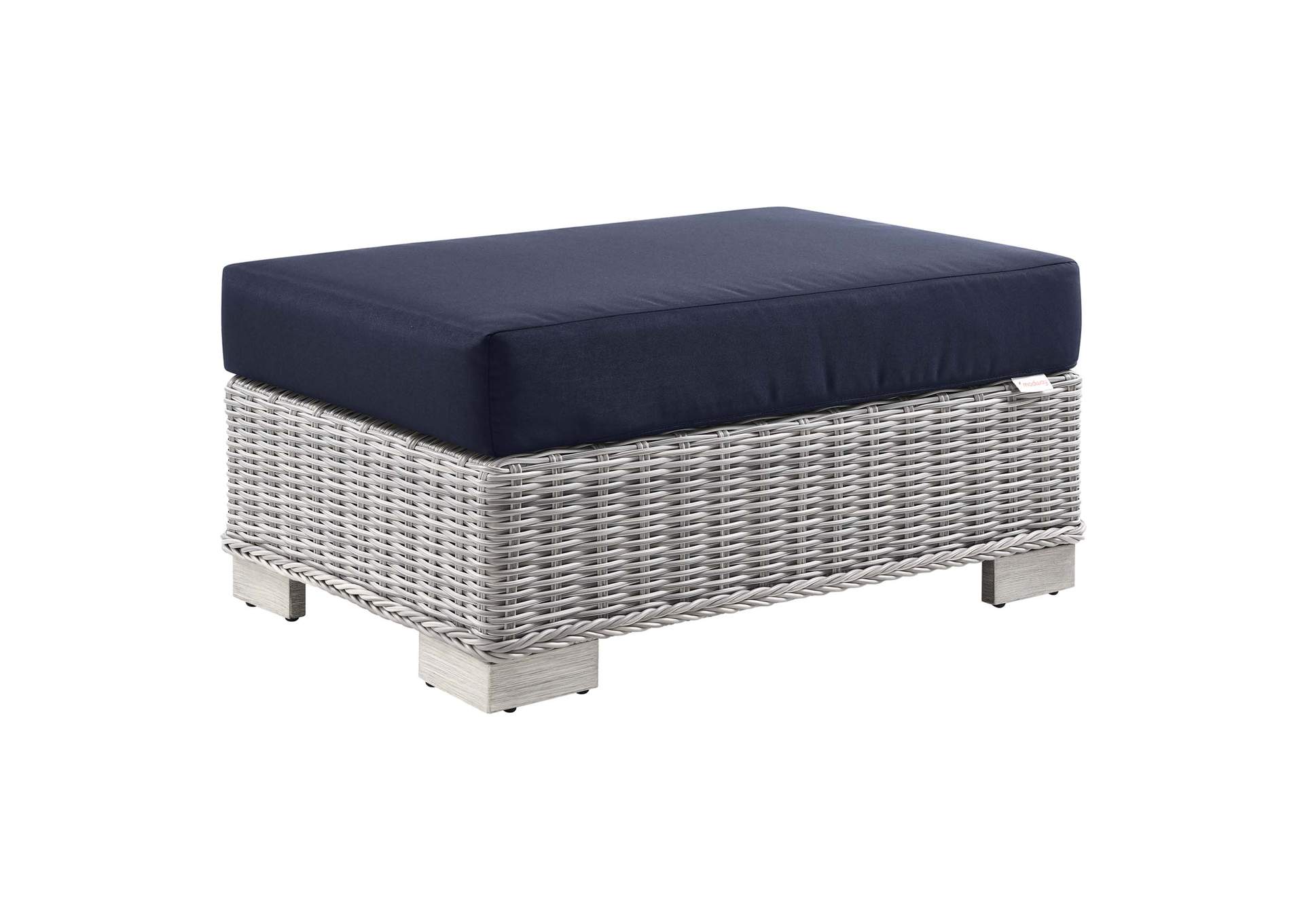 Conway Outdoor Patio Wicker Rattan Ottoman,Modway