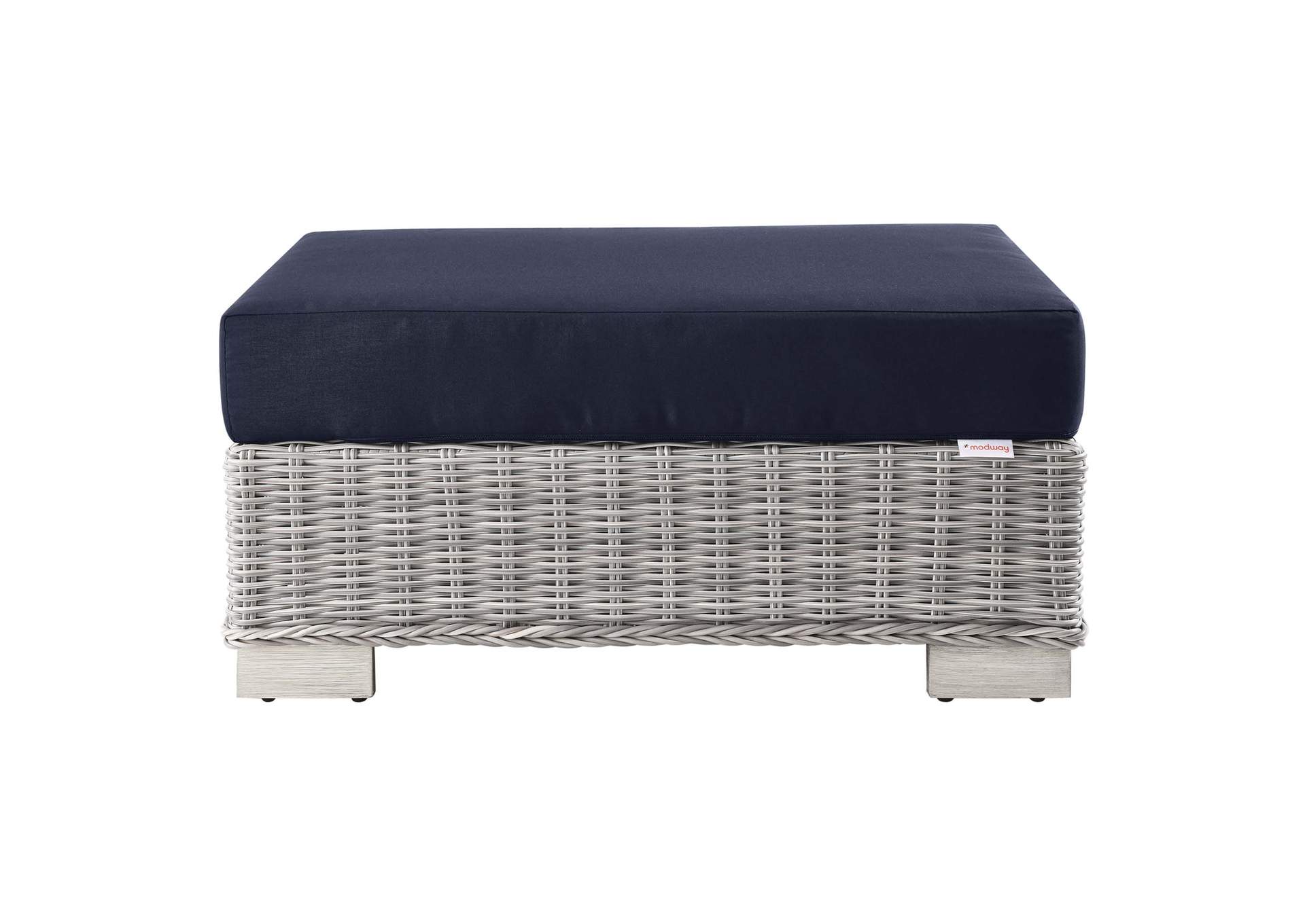 Conway Outdoor Patio Wicker Rattan Ottoman,Modway