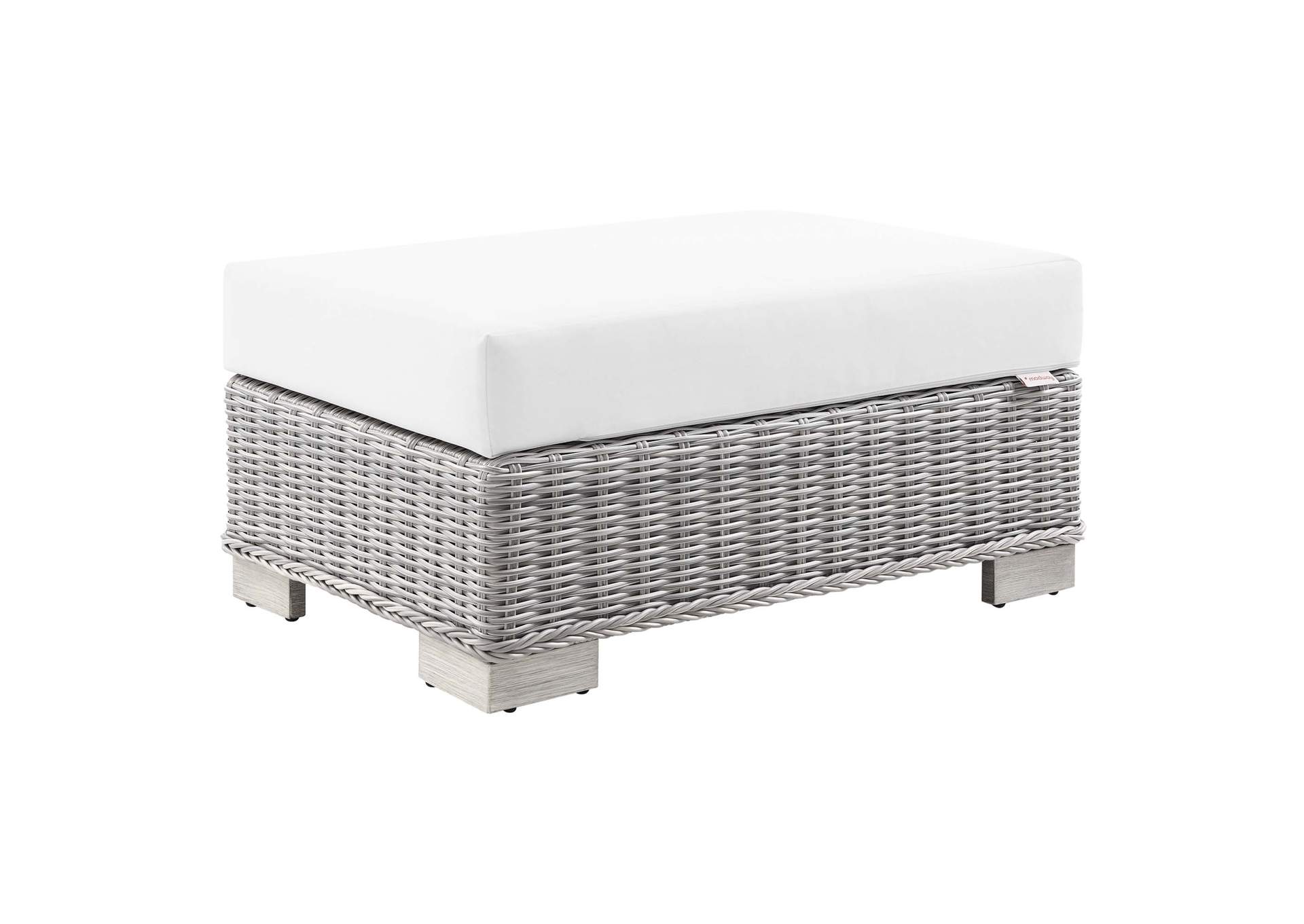 Conway Outdoor Patio Wicker Rattan Ottoman,Modway