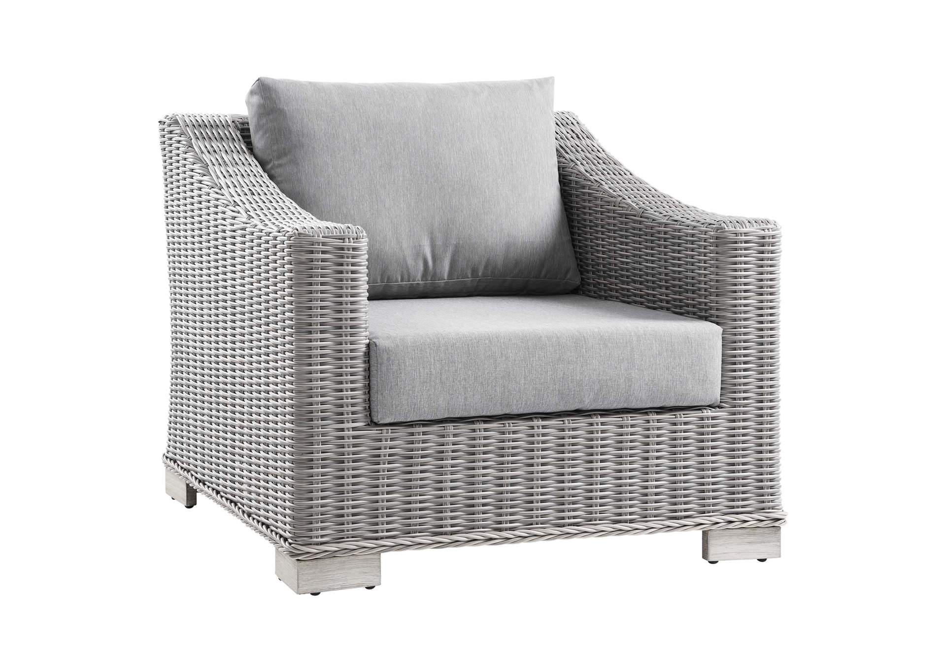 Conway Outdoor Patio Wicker Rattan Armchair,Modway