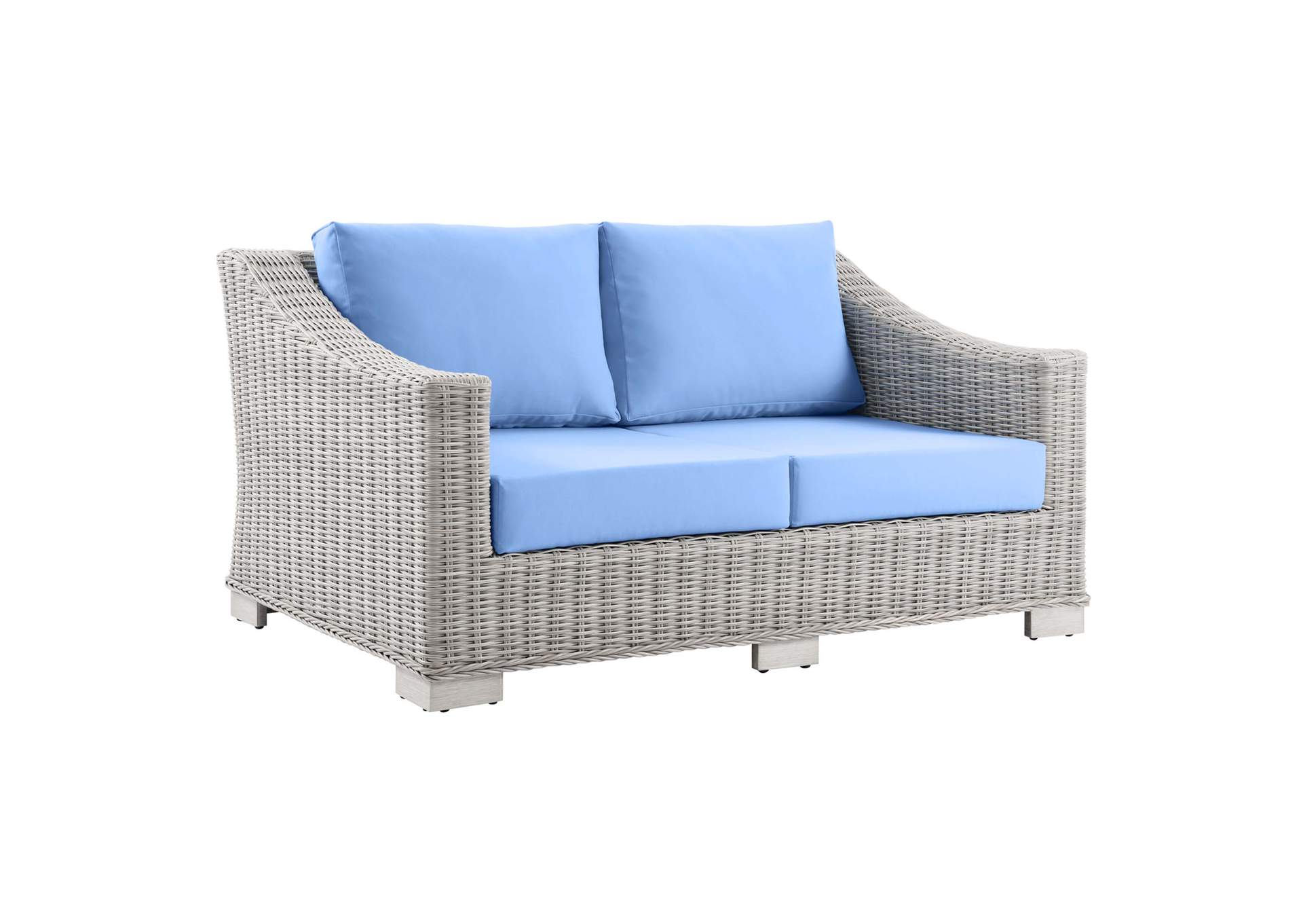 Conway Outdoor Patio Wicker Rattan Loveseat,Modway