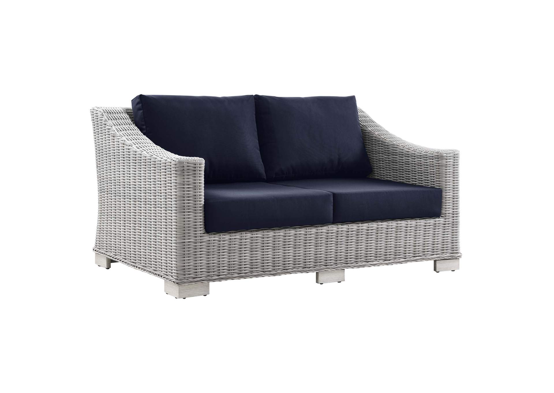 Conway Outdoor Patio Wicker Rattan Loveseat,Modway