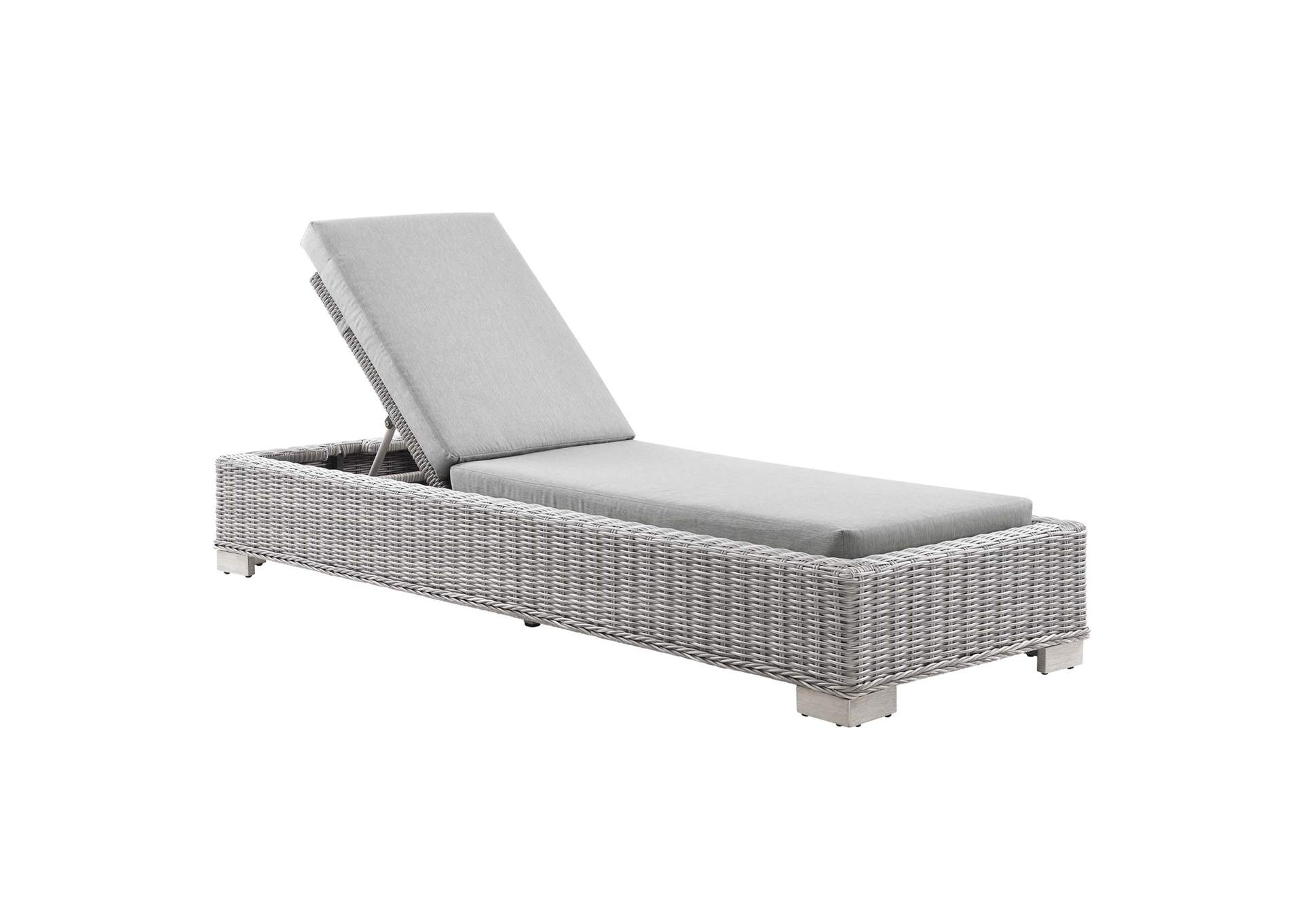 Conway Outdoor Patio Wicker Rattan Chaise Lounge,Modway