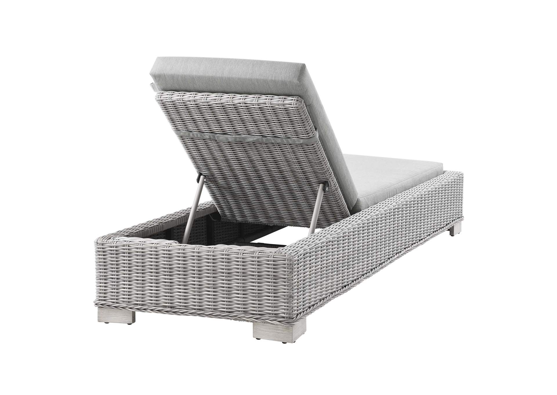 Conway Outdoor Patio Wicker Rattan Chaise Lounge,Modway