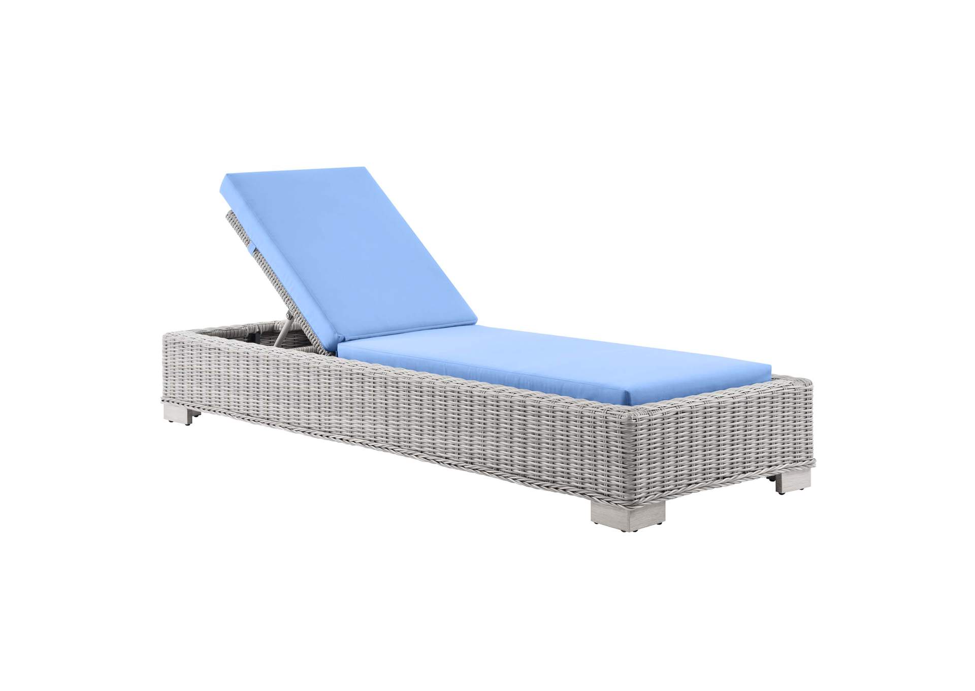 Conway Outdoor Patio Wicker Rattan Chaise Lounge,Modway