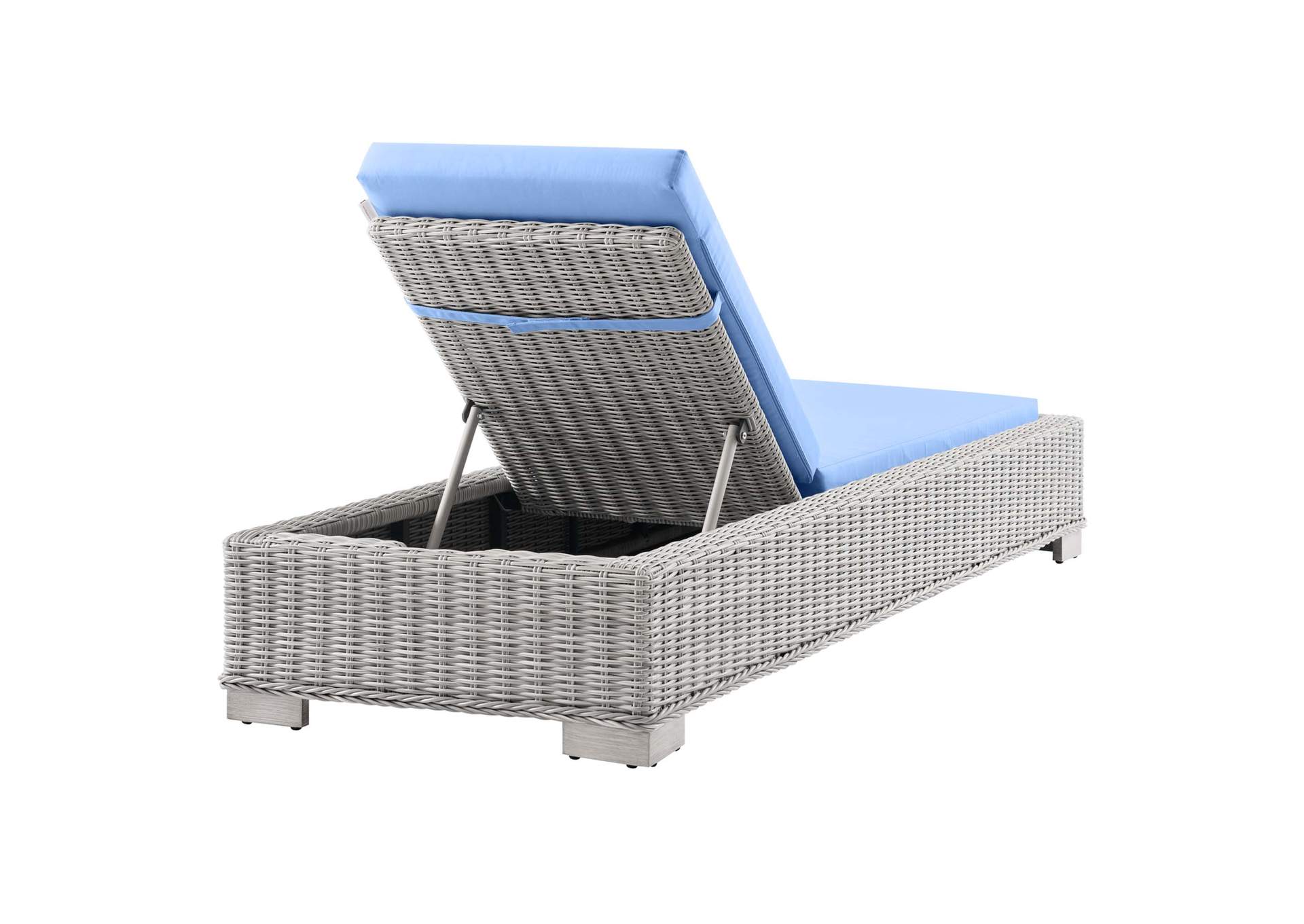 Conway Outdoor Patio Wicker Rattan Chaise Lounge,Modway