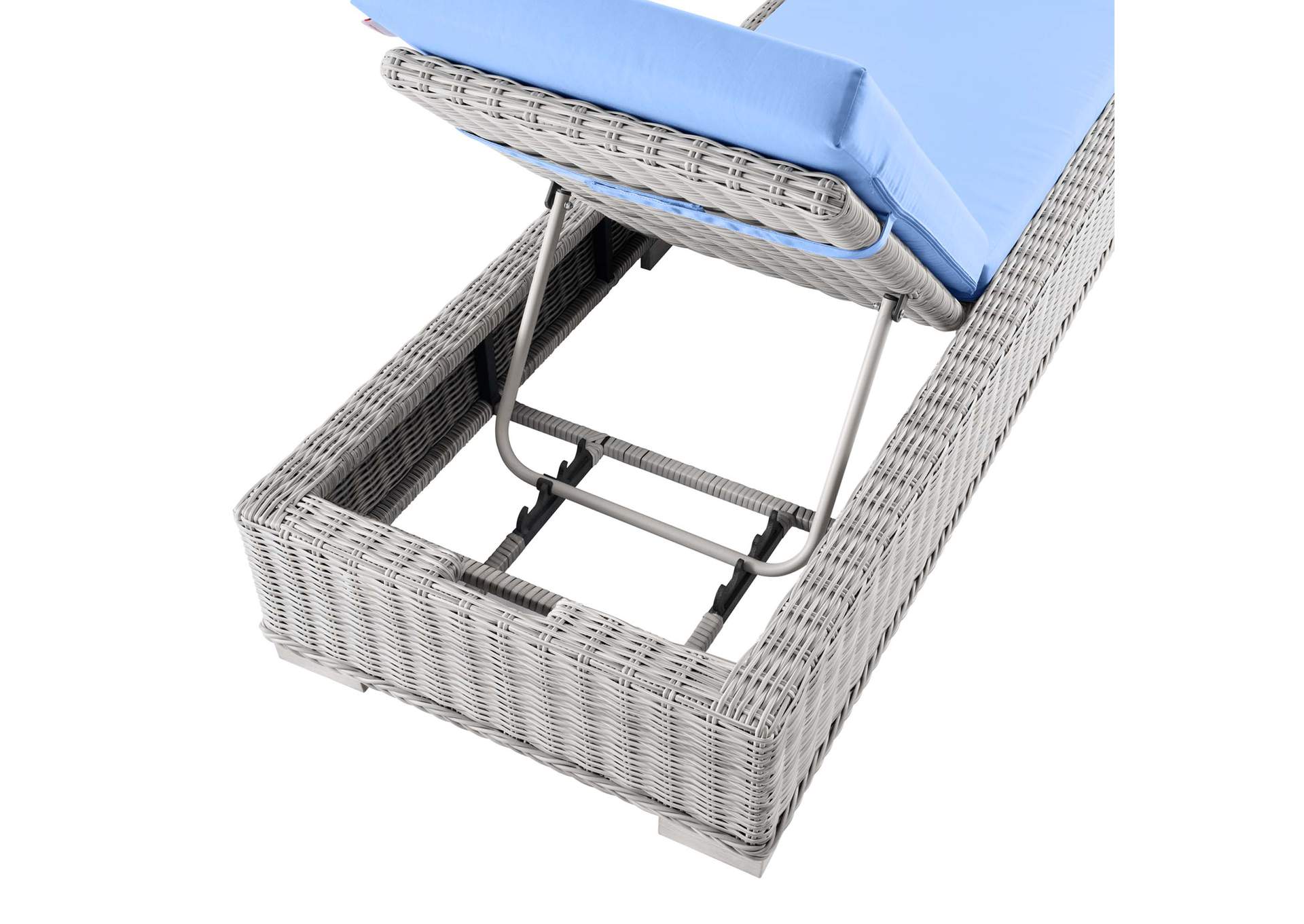 Conway Outdoor Patio Wicker Rattan Chaise Lounge,Modway