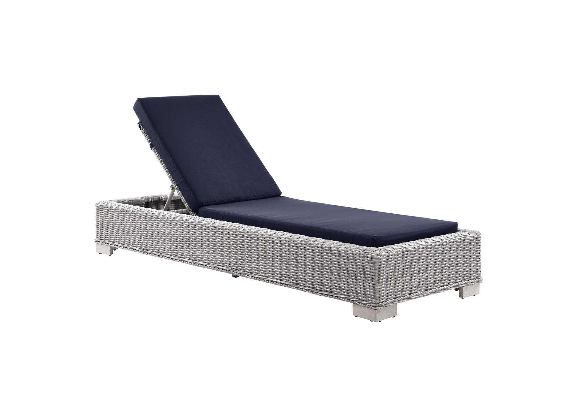 Conway Outdoor Patio Wicker Rattan Chaise Lounge,Modway