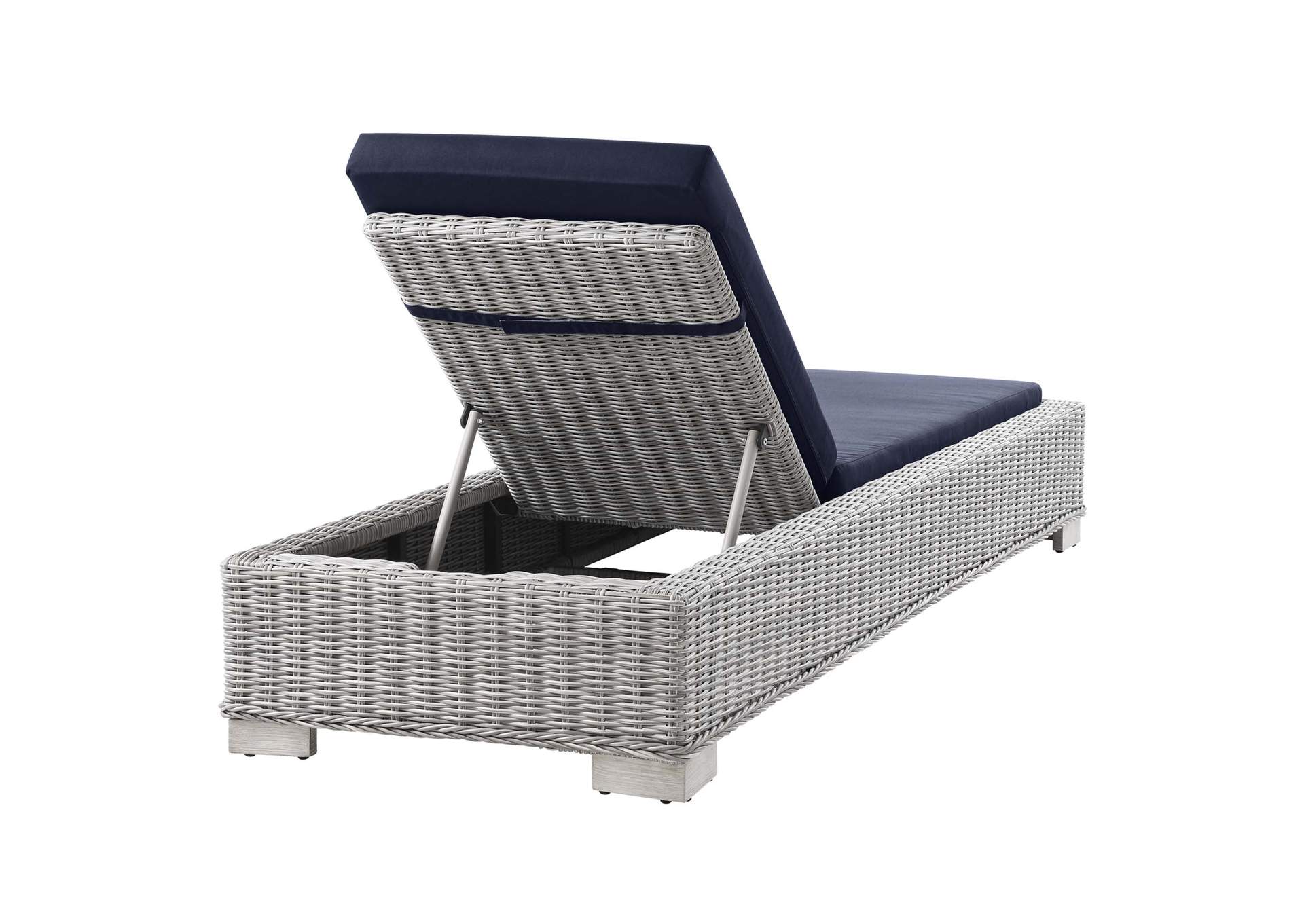 Conway Outdoor Patio Wicker Rattan Chaise Lounge,Modway