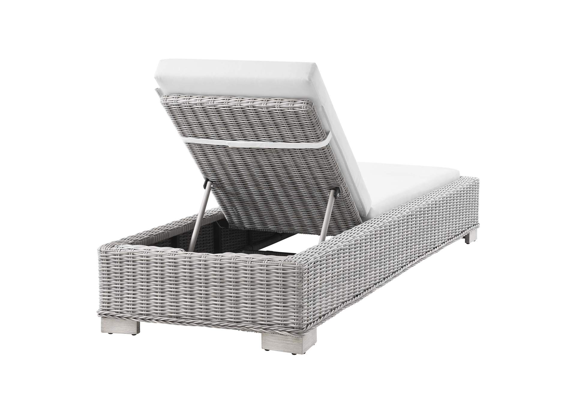 Conway Outdoor Patio Wicker Rattan Chaise Lounge,Modway