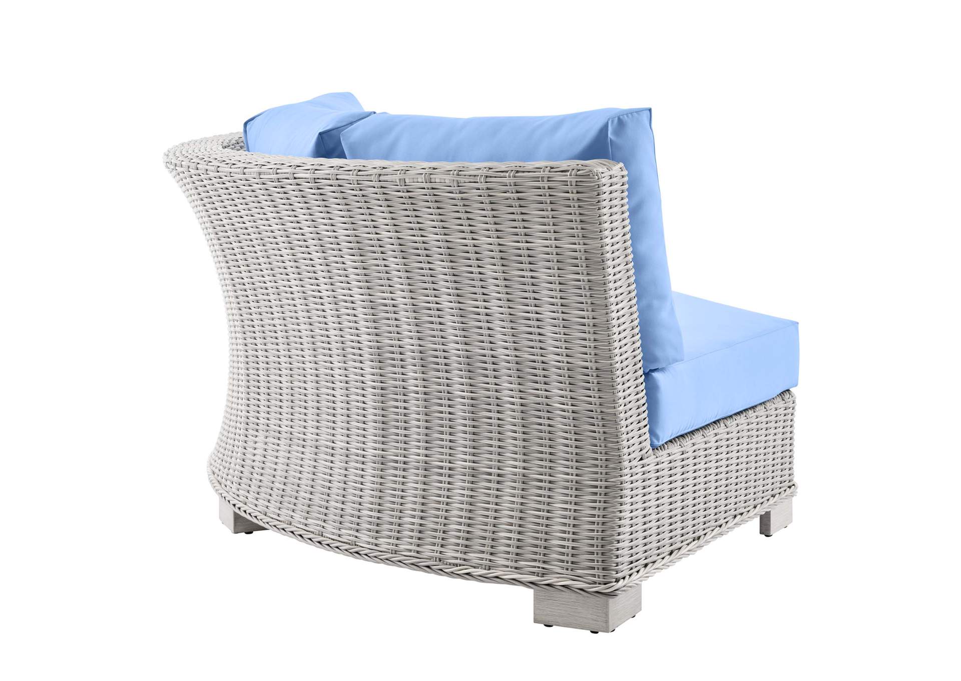 Conway Outdoor Patio Wicker Rattan Round Corner Chair,Modway