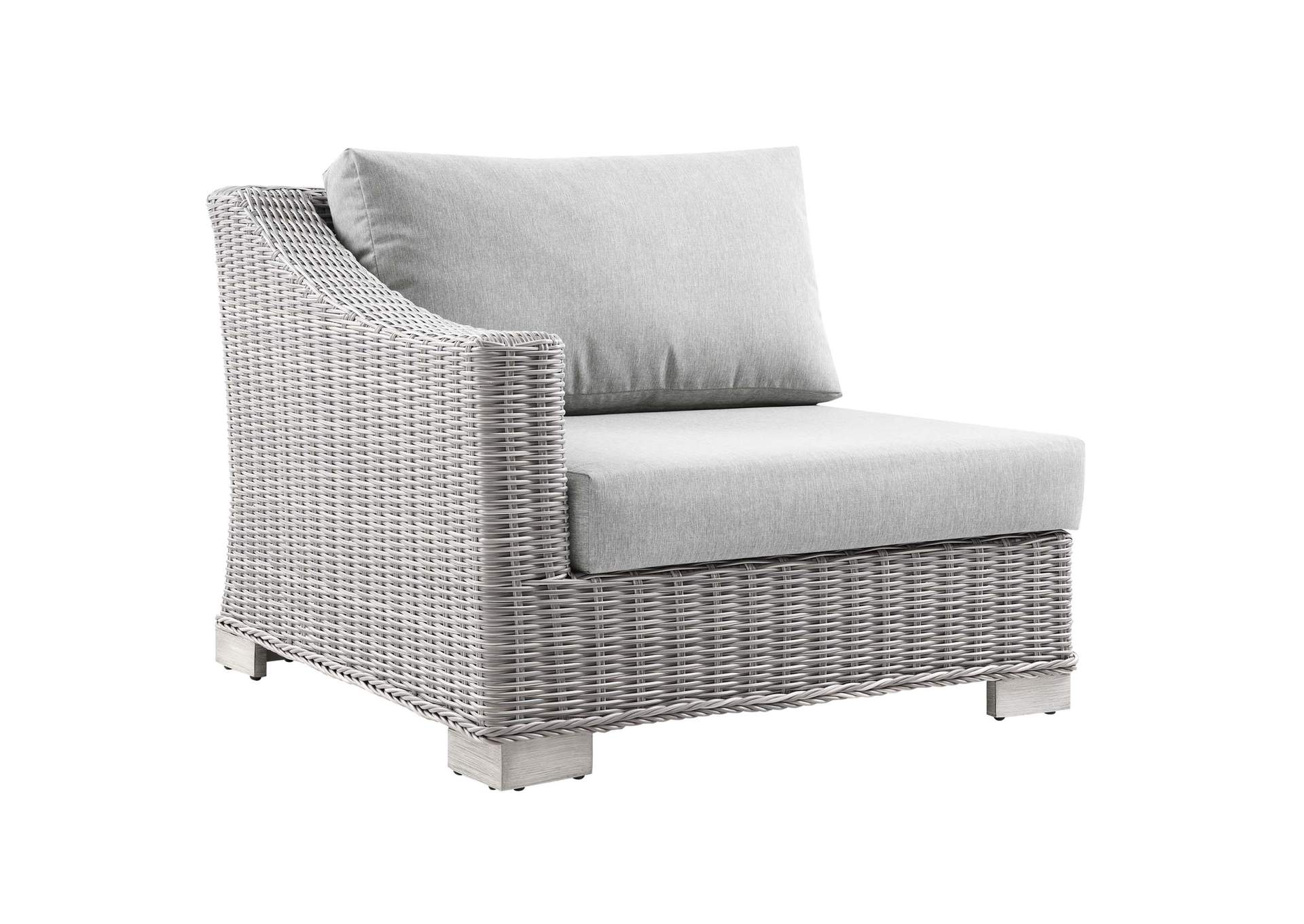 Conway Outdoor Patio Wicker Rattan Left-Arm Chair,Modway