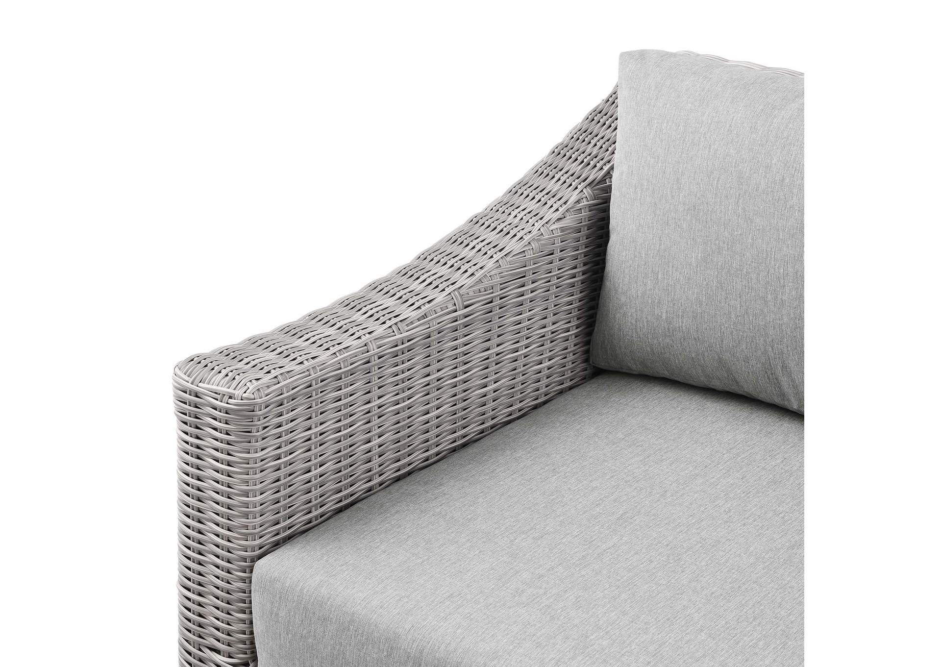 Conway Outdoor Patio Wicker Rattan Left-Arm Chair,Modway