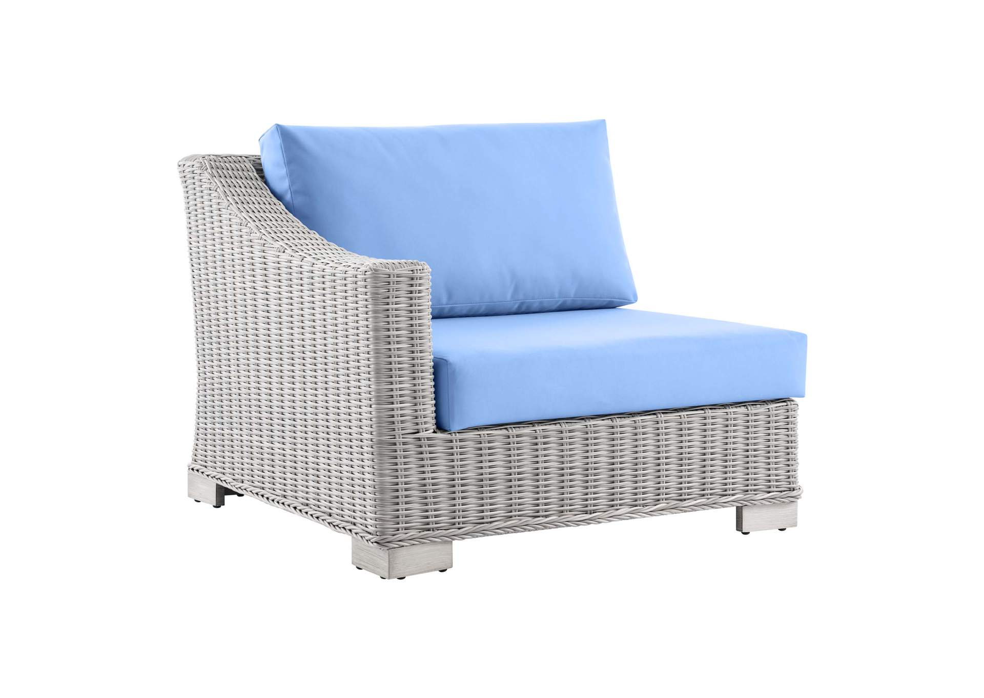 Conway Outdoor Patio Wicker Rattan Left-Arm Chair,Modway