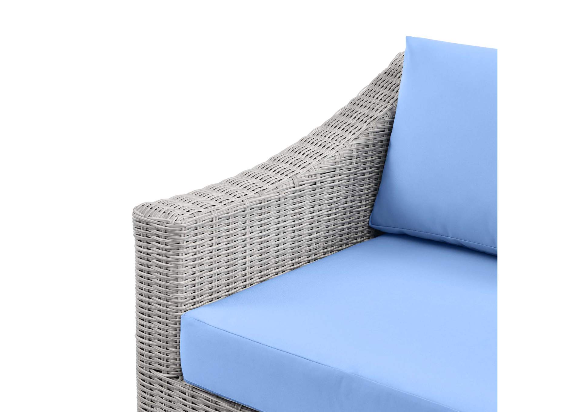 Conway Outdoor Patio Wicker Rattan Left-Arm Chair,Modway