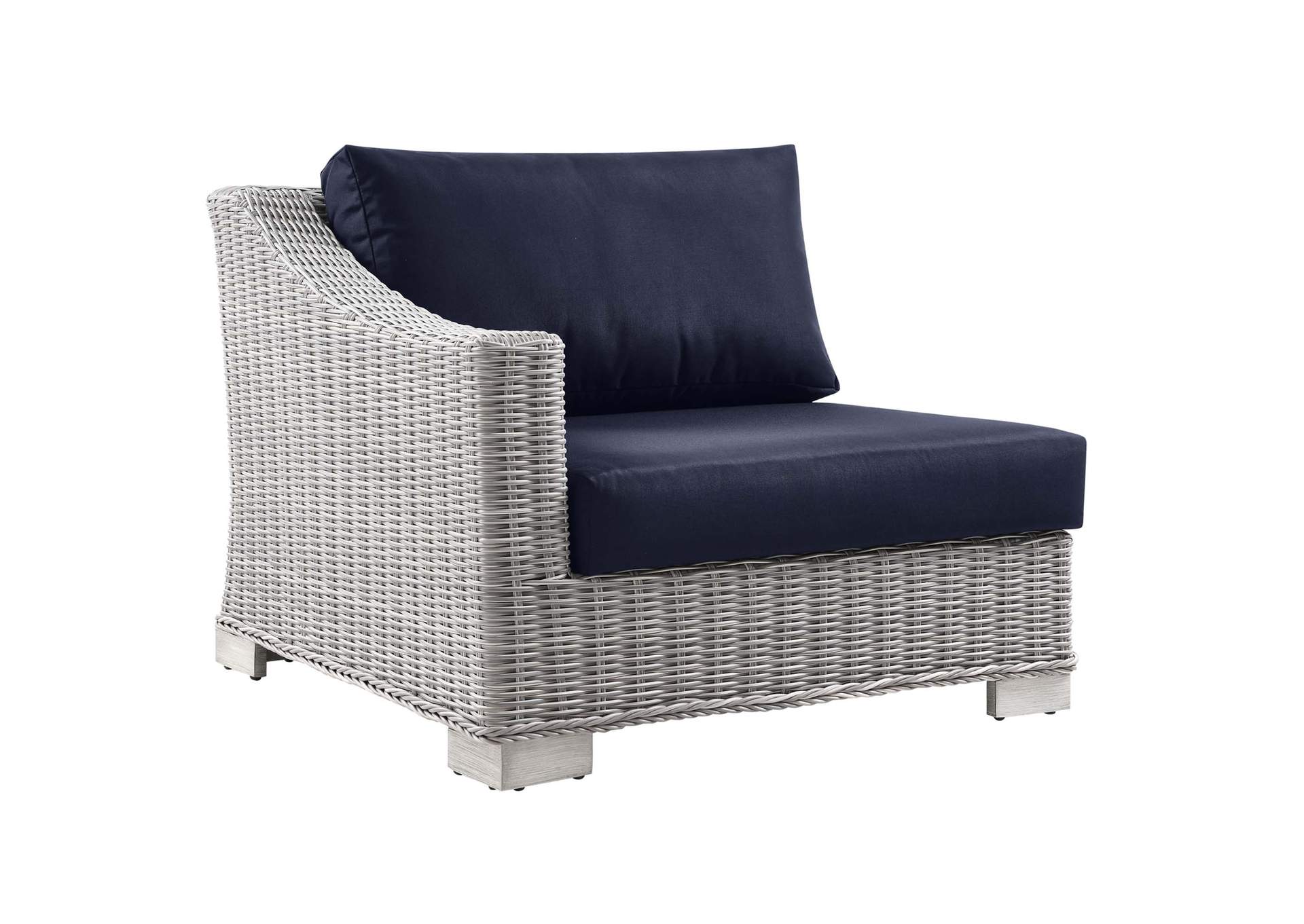 Conway Outdoor Patio Wicker Rattan Left-Arm Chair,Modway