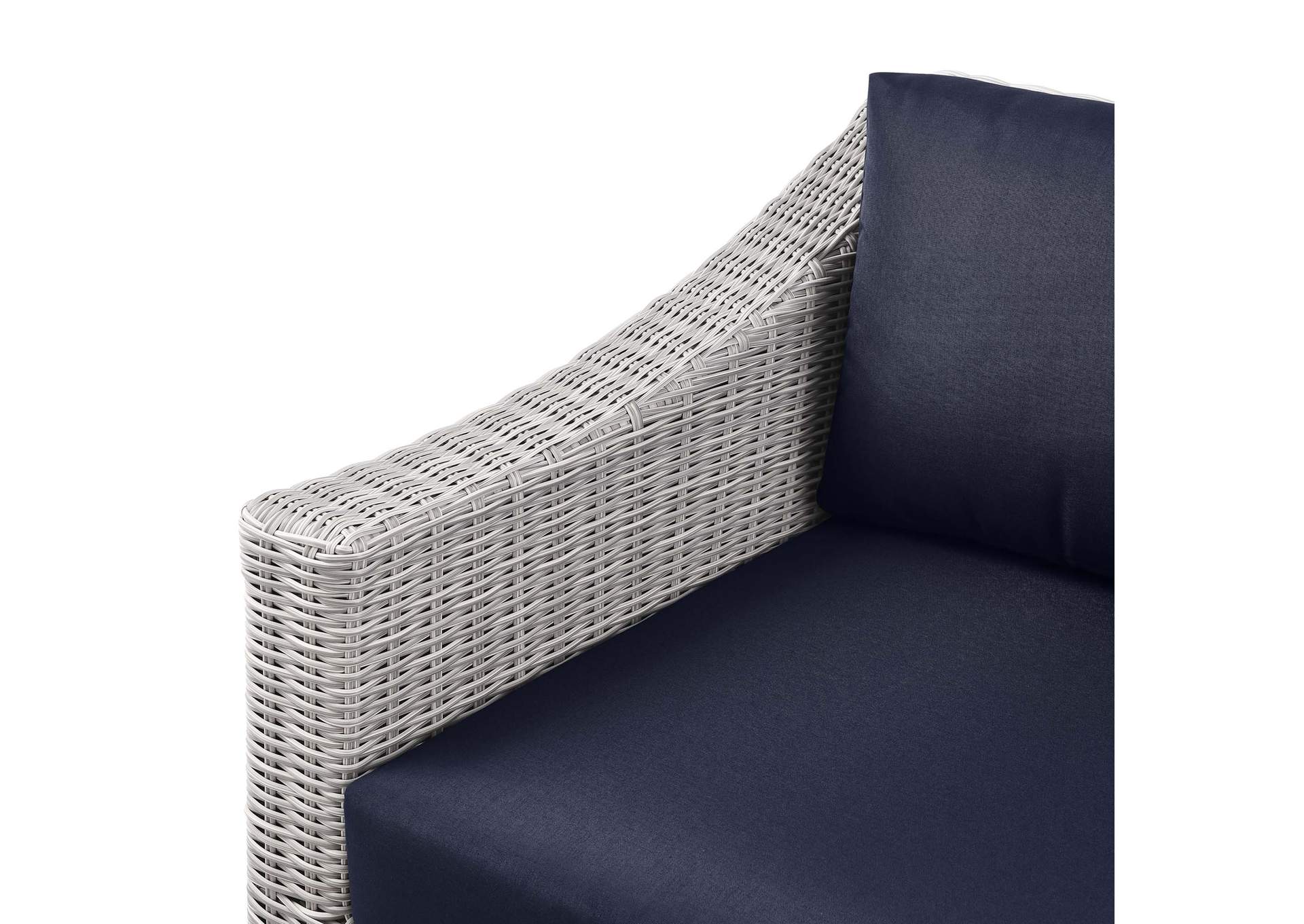 Conway Outdoor Patio Wicker Rattan Left-Arm Chair,Modway