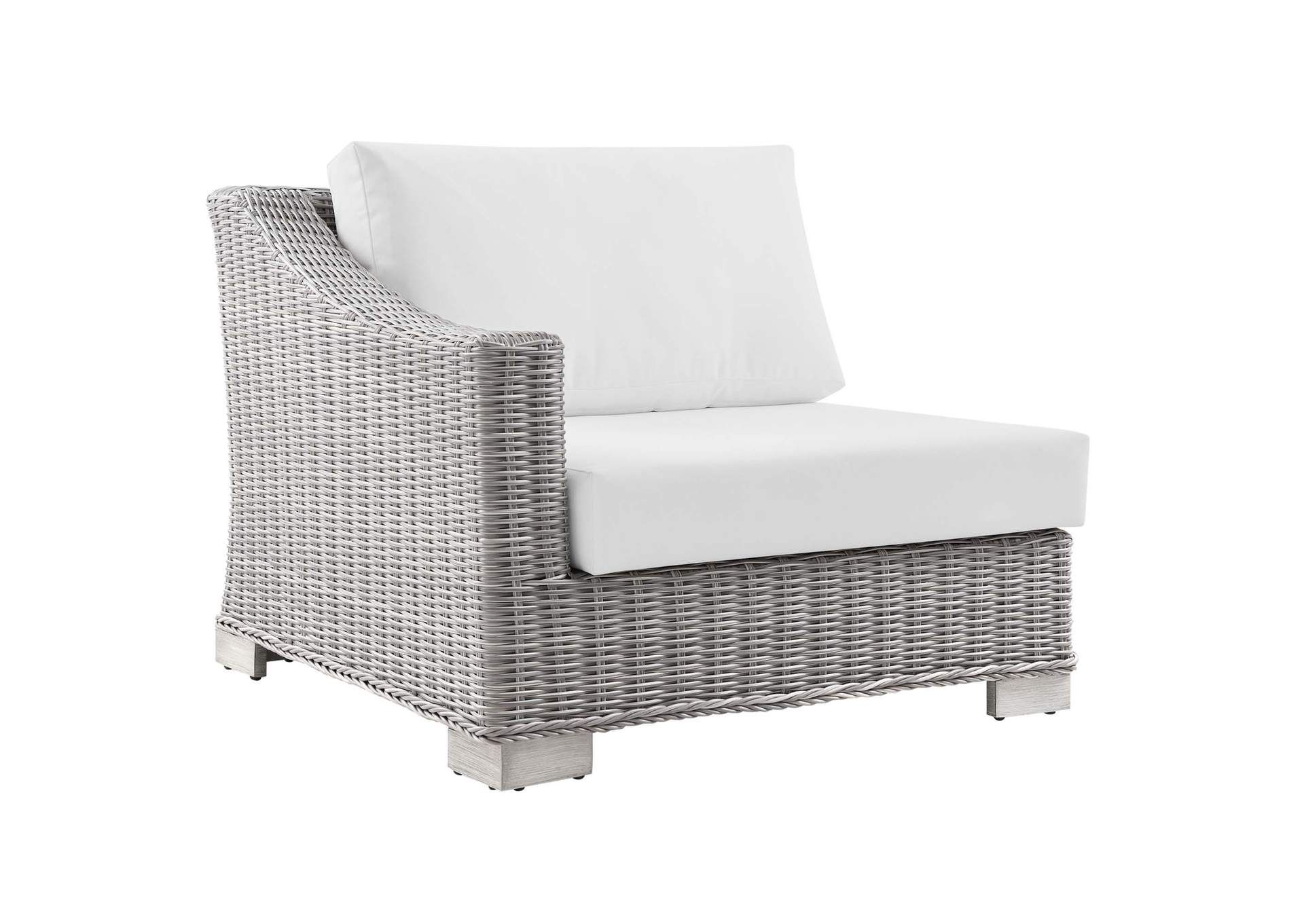 Conway Outdoor Patio Wicker Rattan Left-Arm Chair,Modway