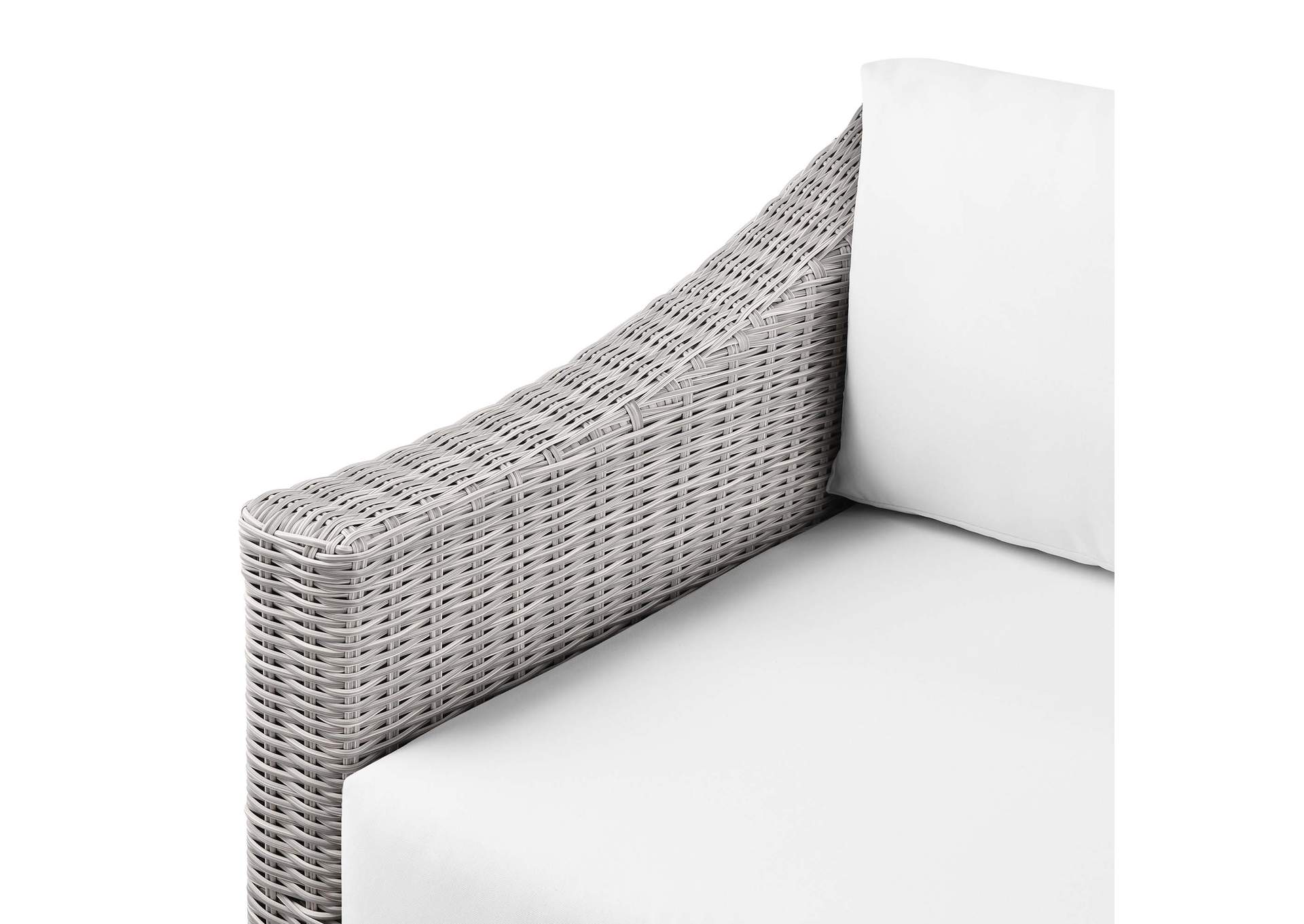 Conway Outdoor Patio Wicker Rattan Left-Arm Chair,Modway