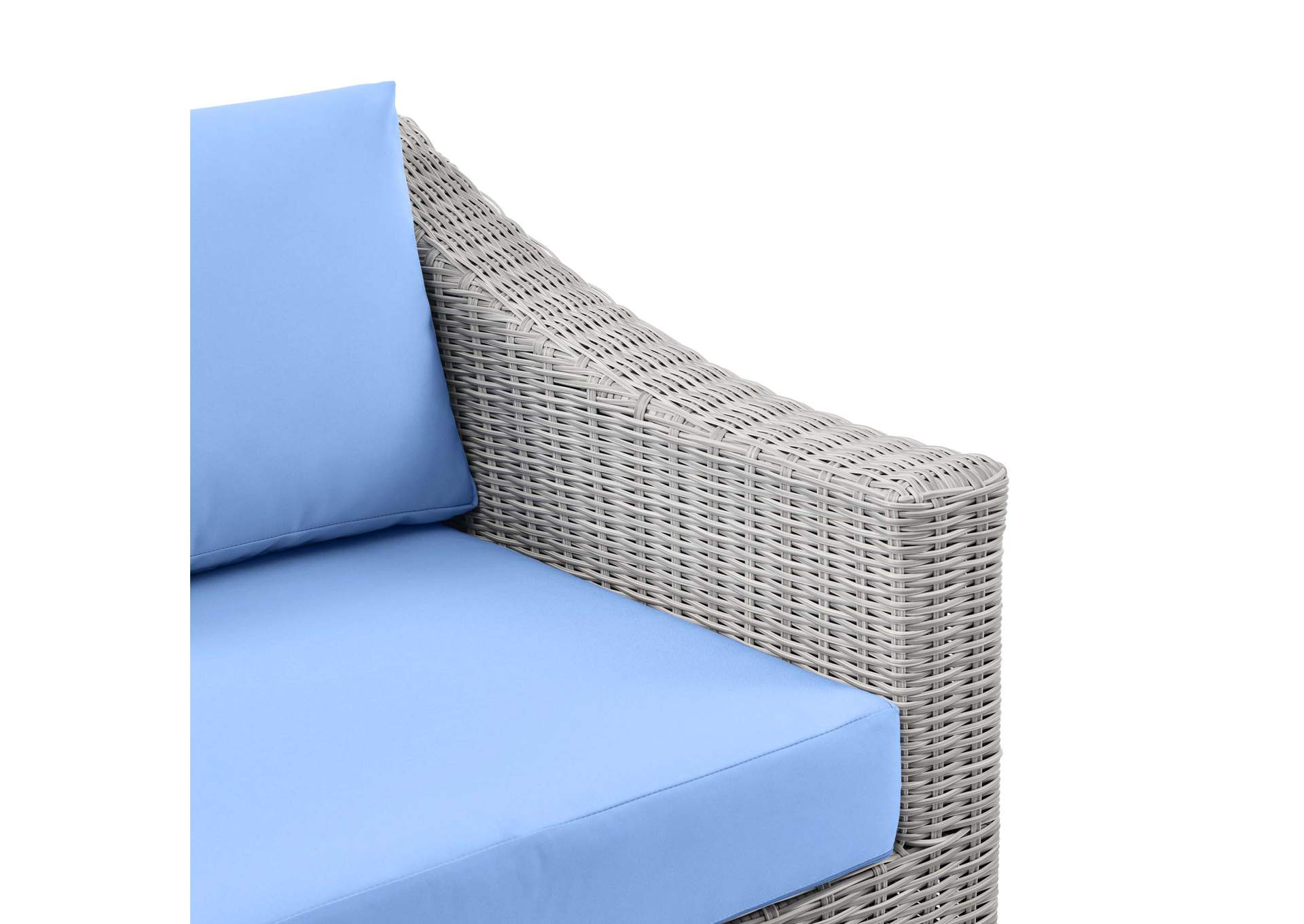 Conway Outdoor Patio Wicker Rattan Right-Arm Chair,Modway