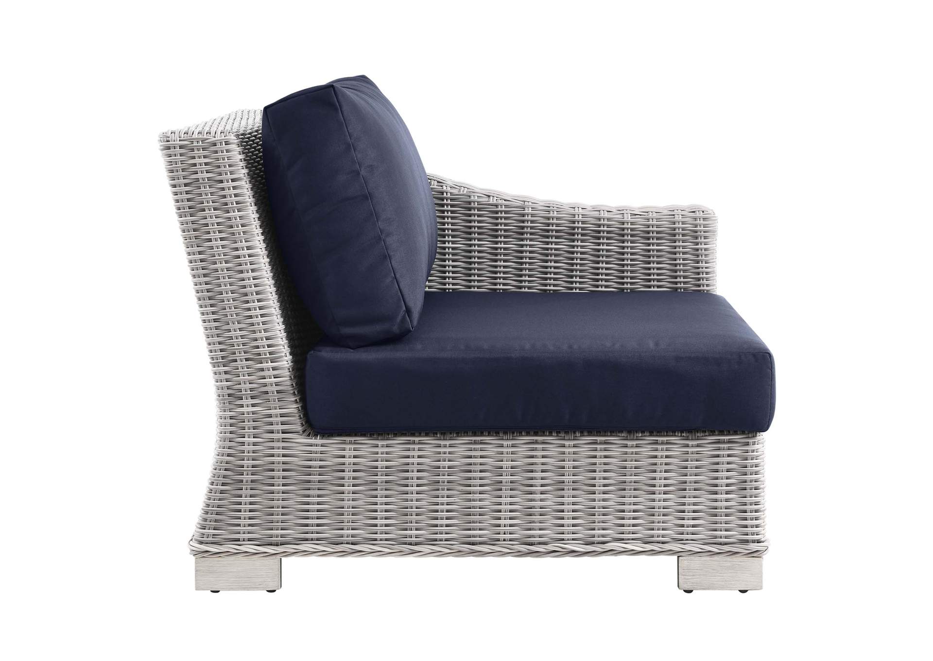 Conway Outdoor Patio Wicker Rattan Right-Arm Chair,Modway