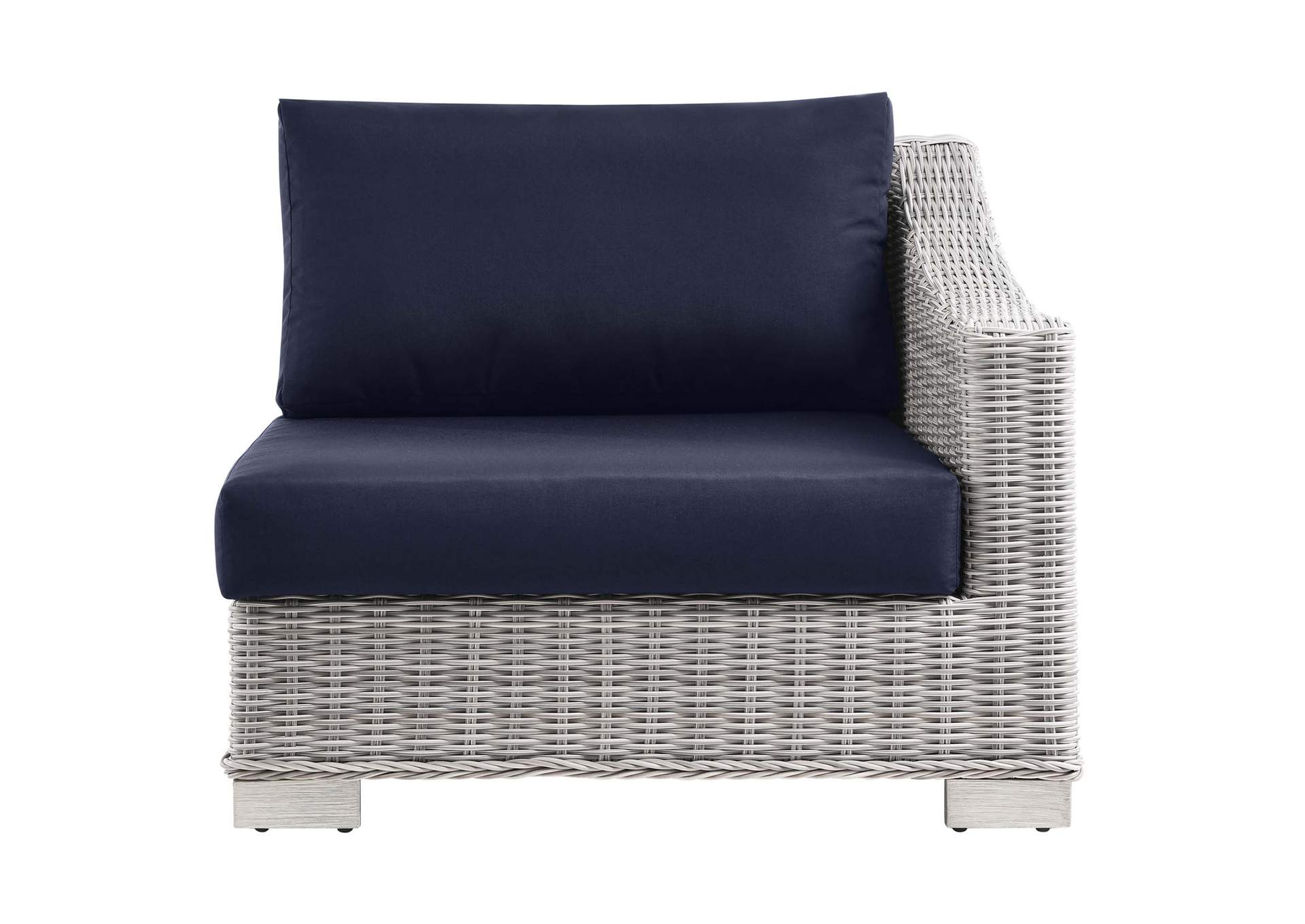 Conway Outdoor Patio Wicker Rattan Right-Arm Chair,Modway