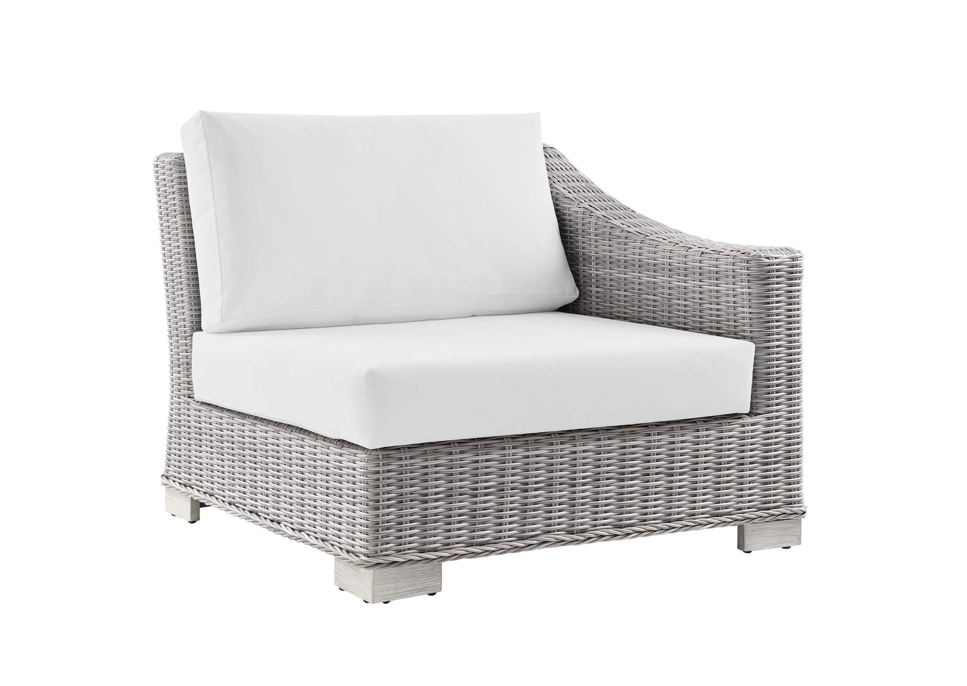 Conway Outdoor Patio Wicker Rattan Right-Arm Chair,Modway