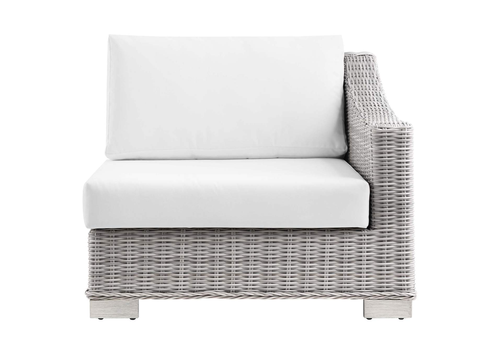 Conway Outdoor Patio Wicker Rattan Right-Arm Chair,Modway