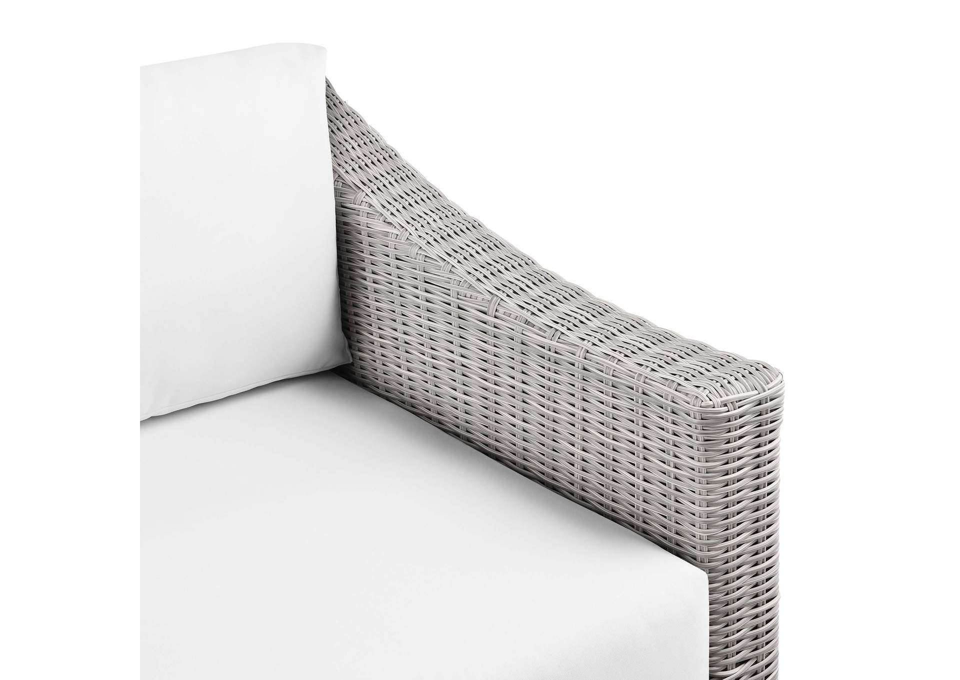 Conway Outdoor Patio Wicker Rattan Right-Arm Chair,Modway