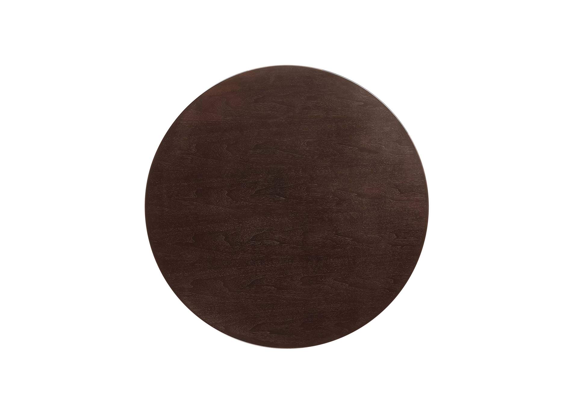 Black Cherry Walnut Lippa 36" Wood Dining Table,Modway