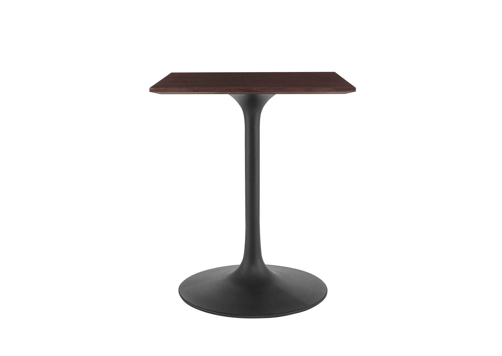 Black Cherry Walnut Lippa 24" Wood Square Dining Table,Modway