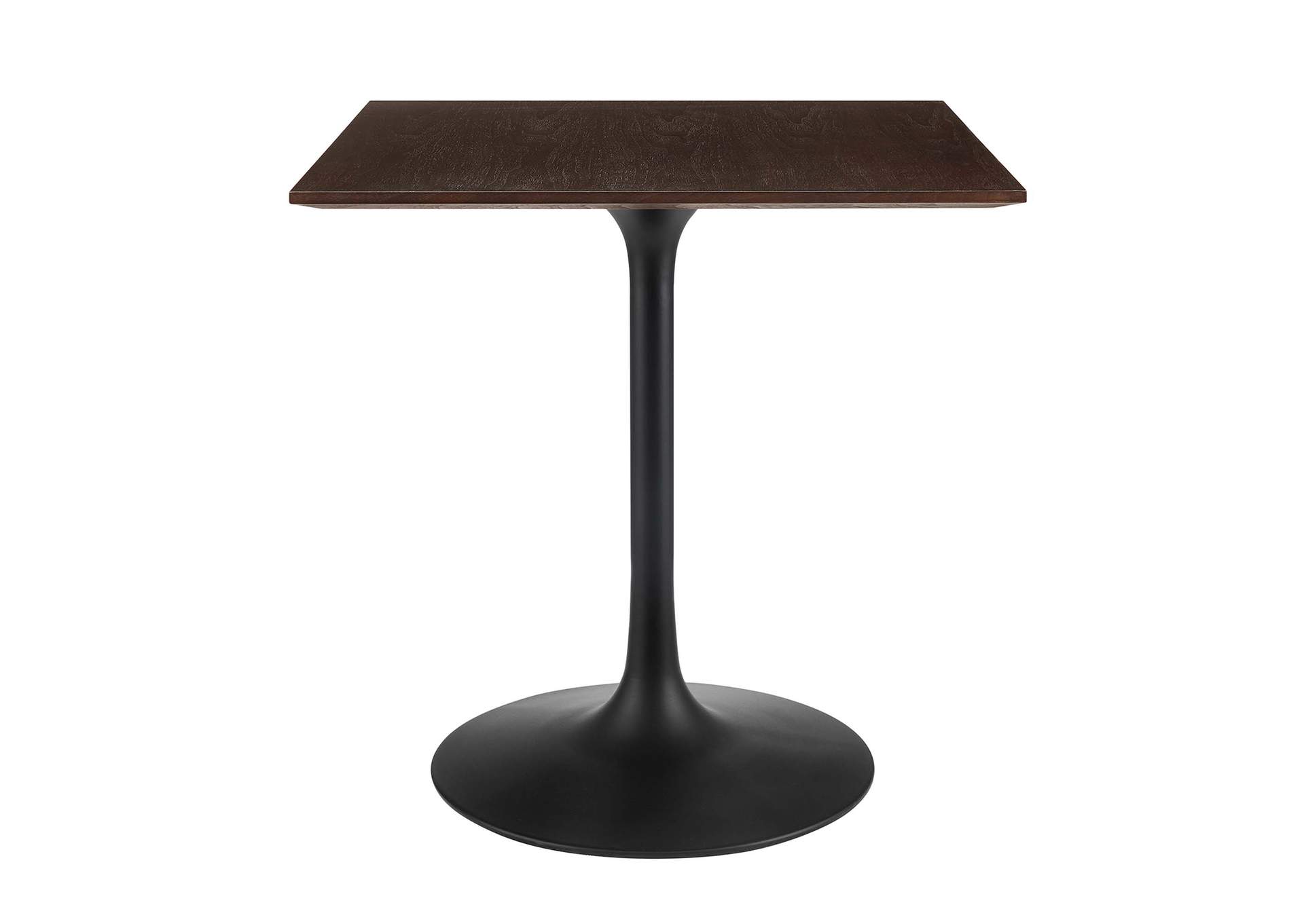 Black Cherry Walnut Lippa 28" Wood Square Dining Table,Modway
