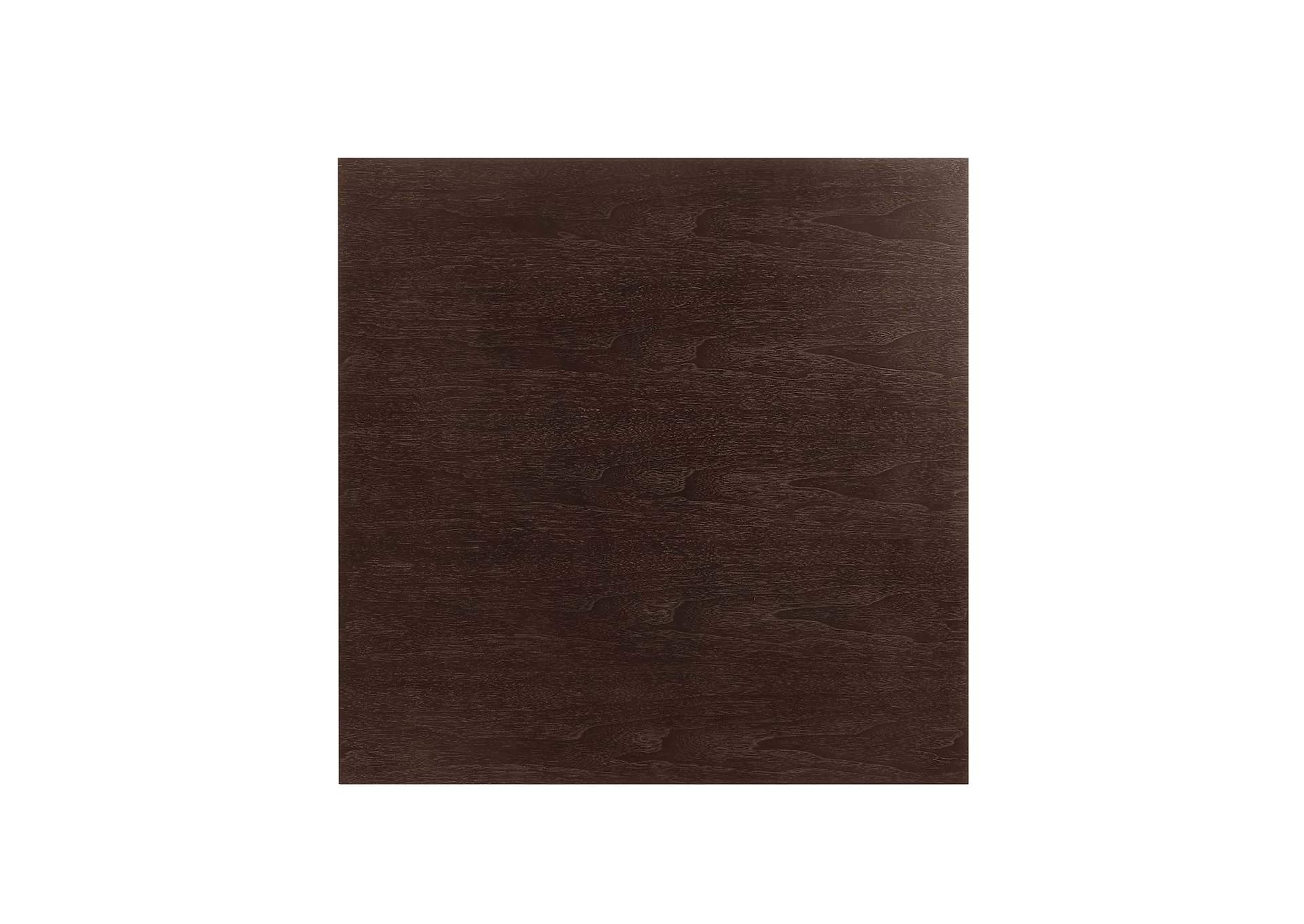 Black Cherry Walnut Lippa 28" Wood Square Dining Table,Modway