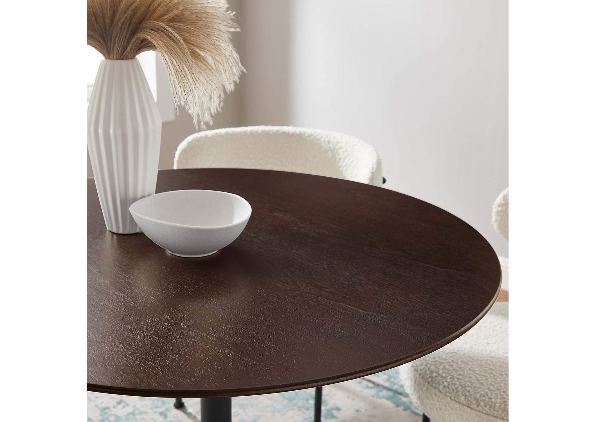 Black Cherry Walnut Lippa 40" Wood Dining Table,Modway