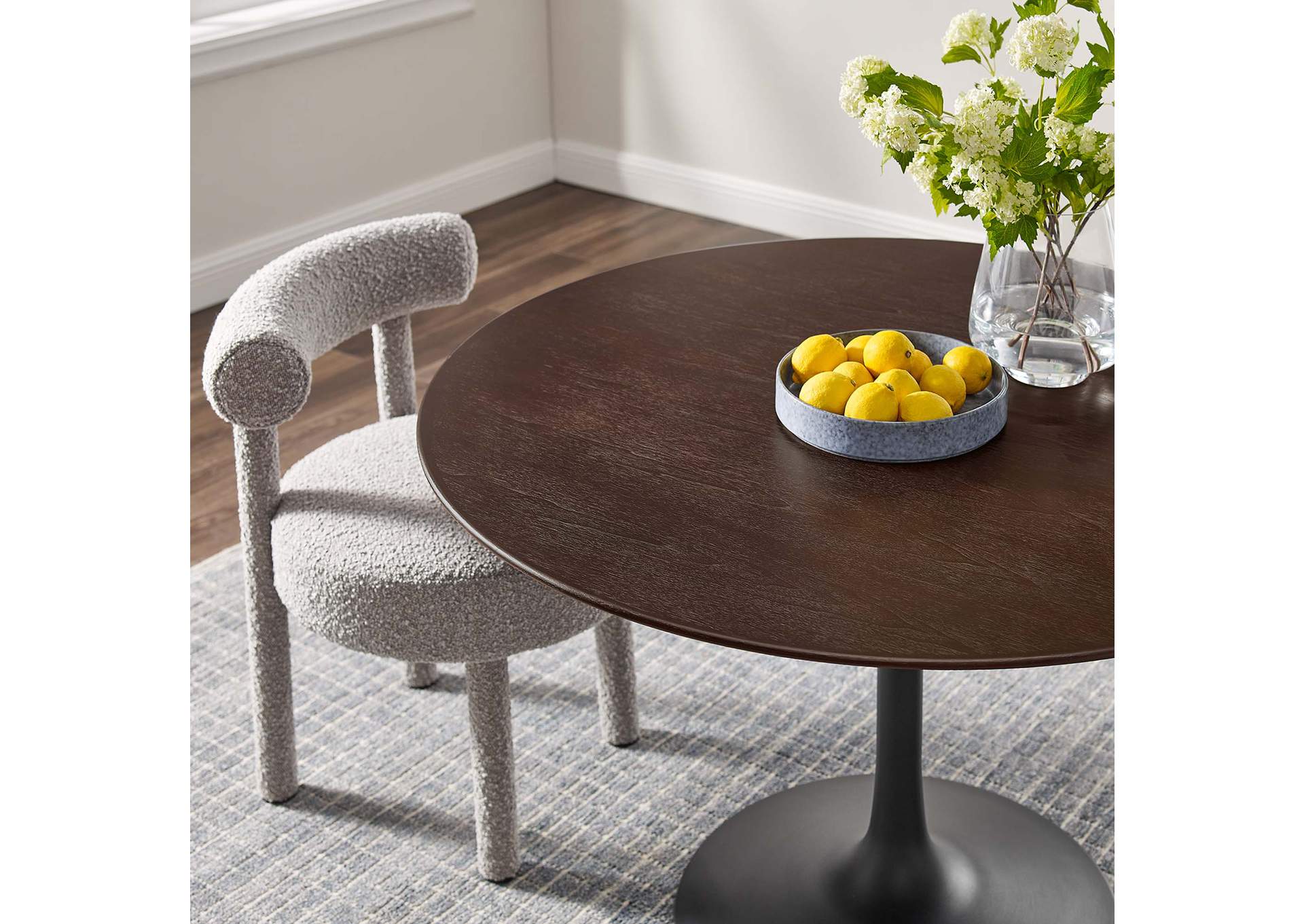 Black Cherry Walnut Lippa 47" Wood Dining Table,Modway