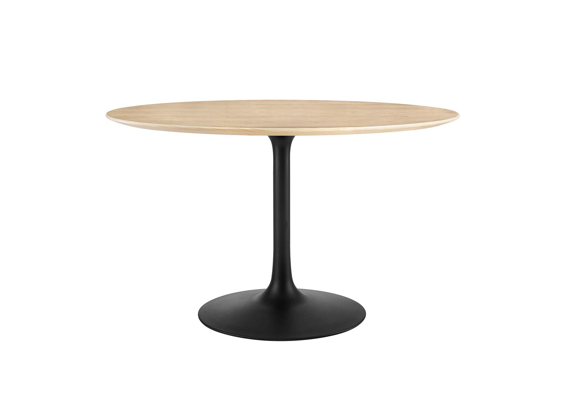 Black Natural Lippa 47" Wood Dining Table,Modway