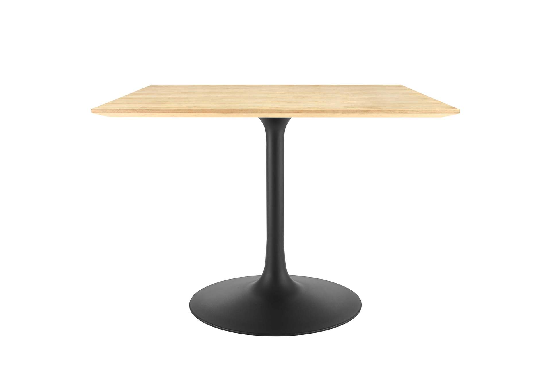 Black Natural Lippa 40" Wood Square Dining Table,Modway
