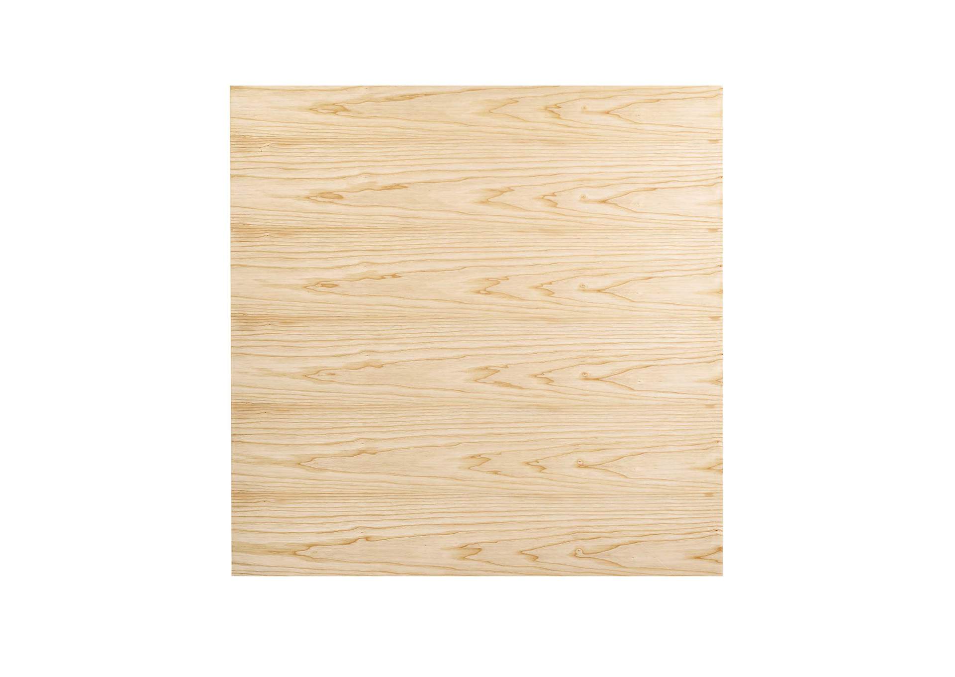 Black Natural Lippa 40" Wood Square Dining Table,Modway