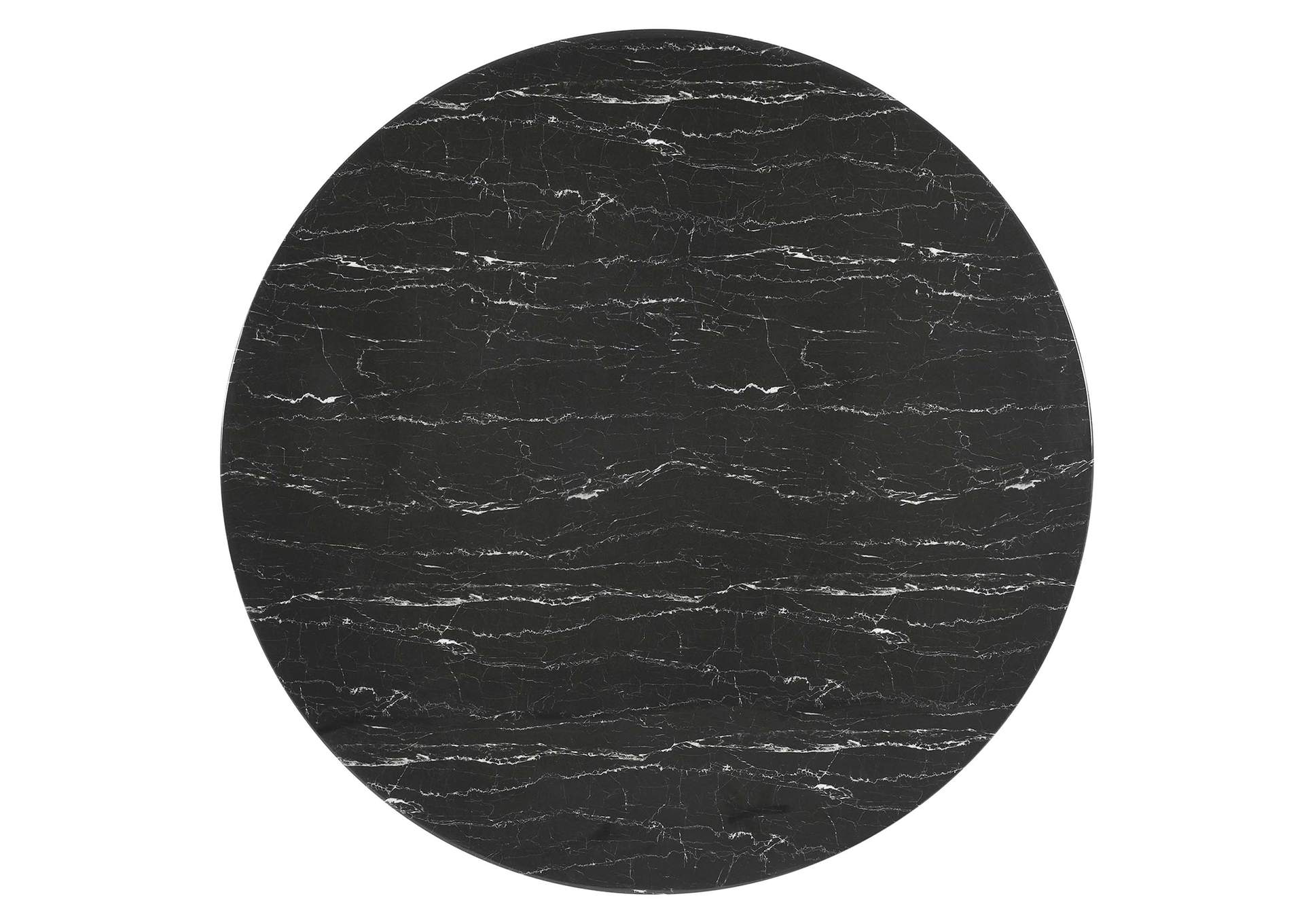 Black Black Lippa 60" Artificial Marble Dining Table,Modway