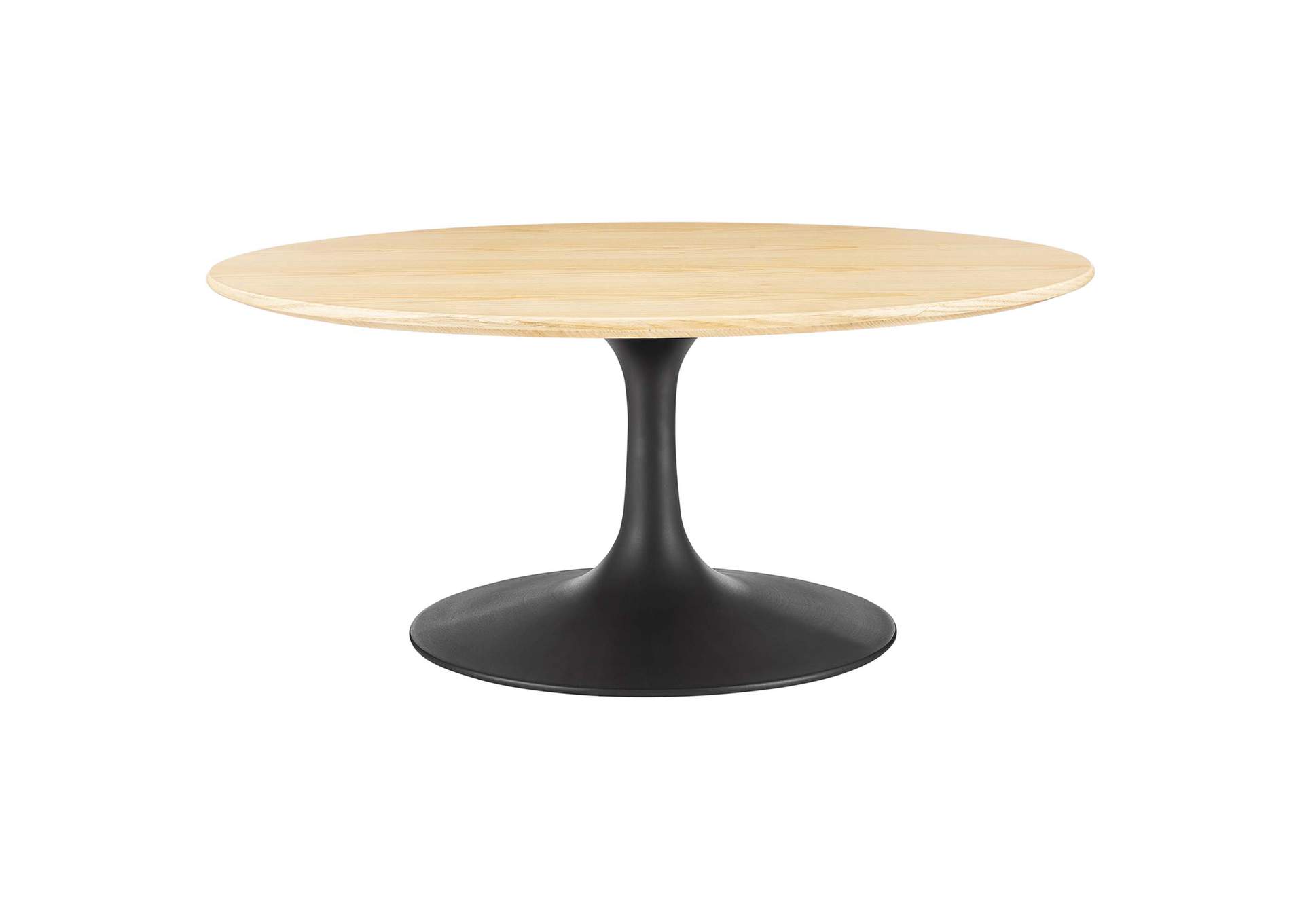 Black Natural Lippa 36" Wood Coffee Table,Modway