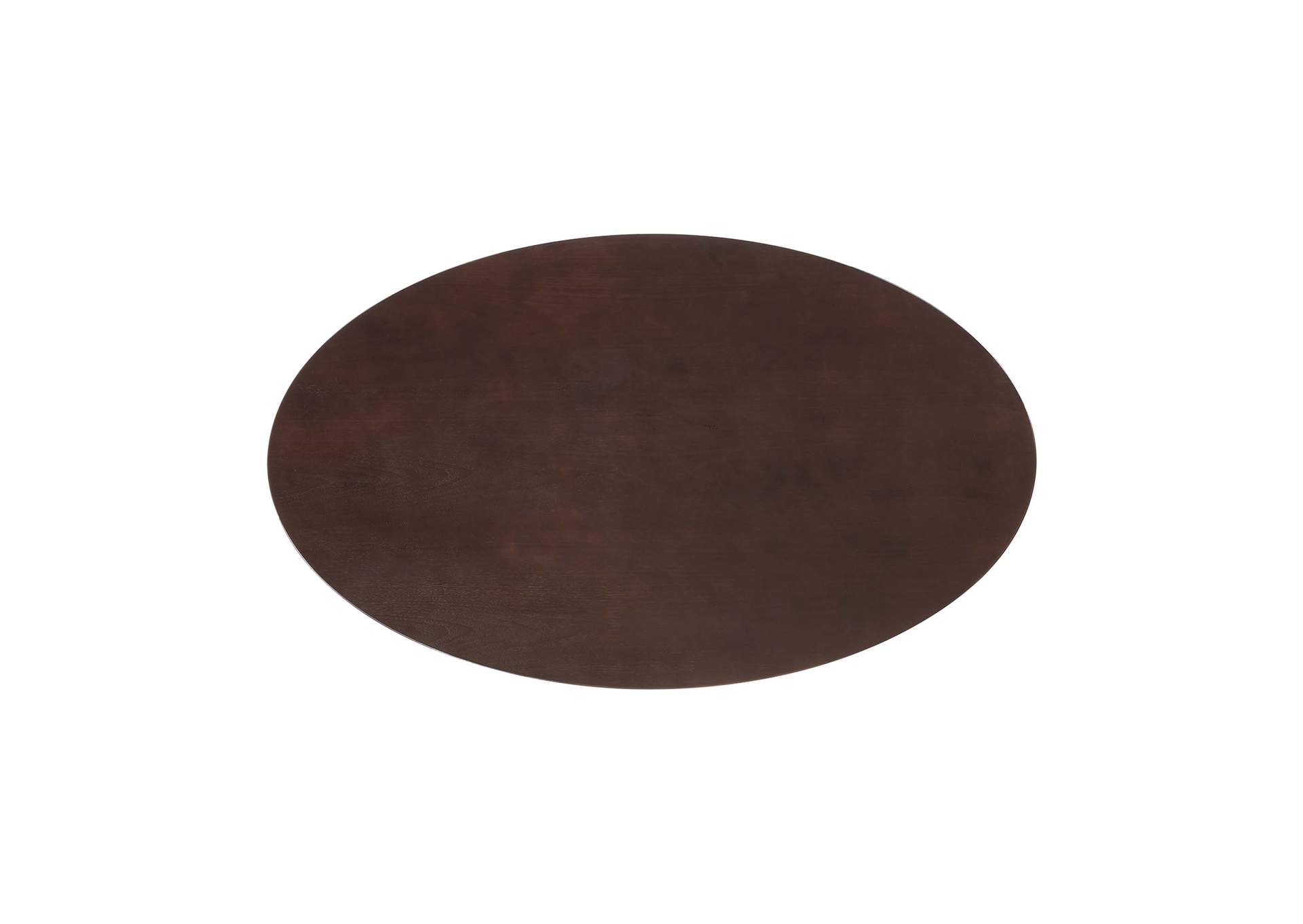 Black Cherry Walnut Lippa 60" Wood Oval Dining Table,Modway