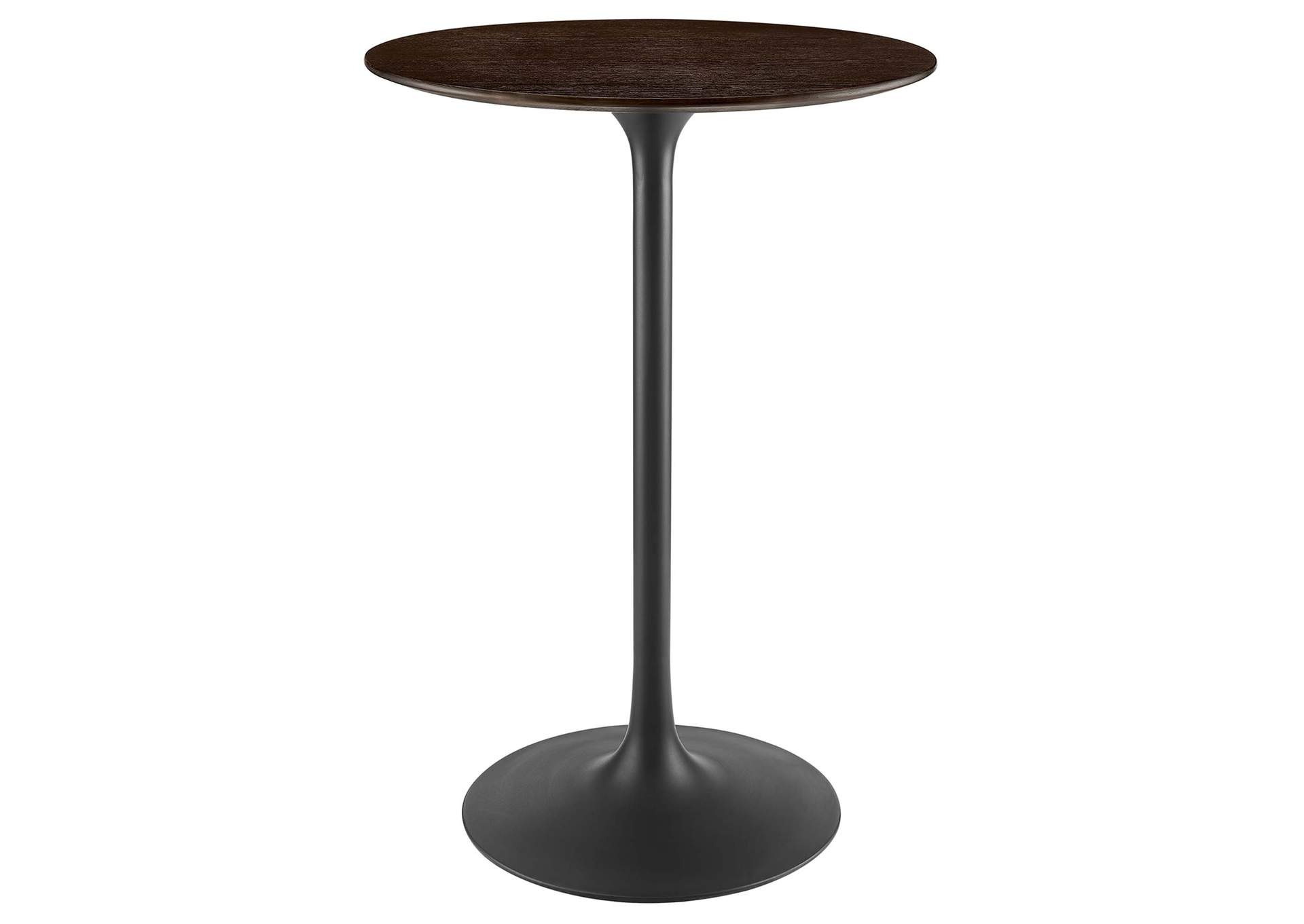 Black Cherry Walnut Lippa 28" Wood Bar Table,Modway