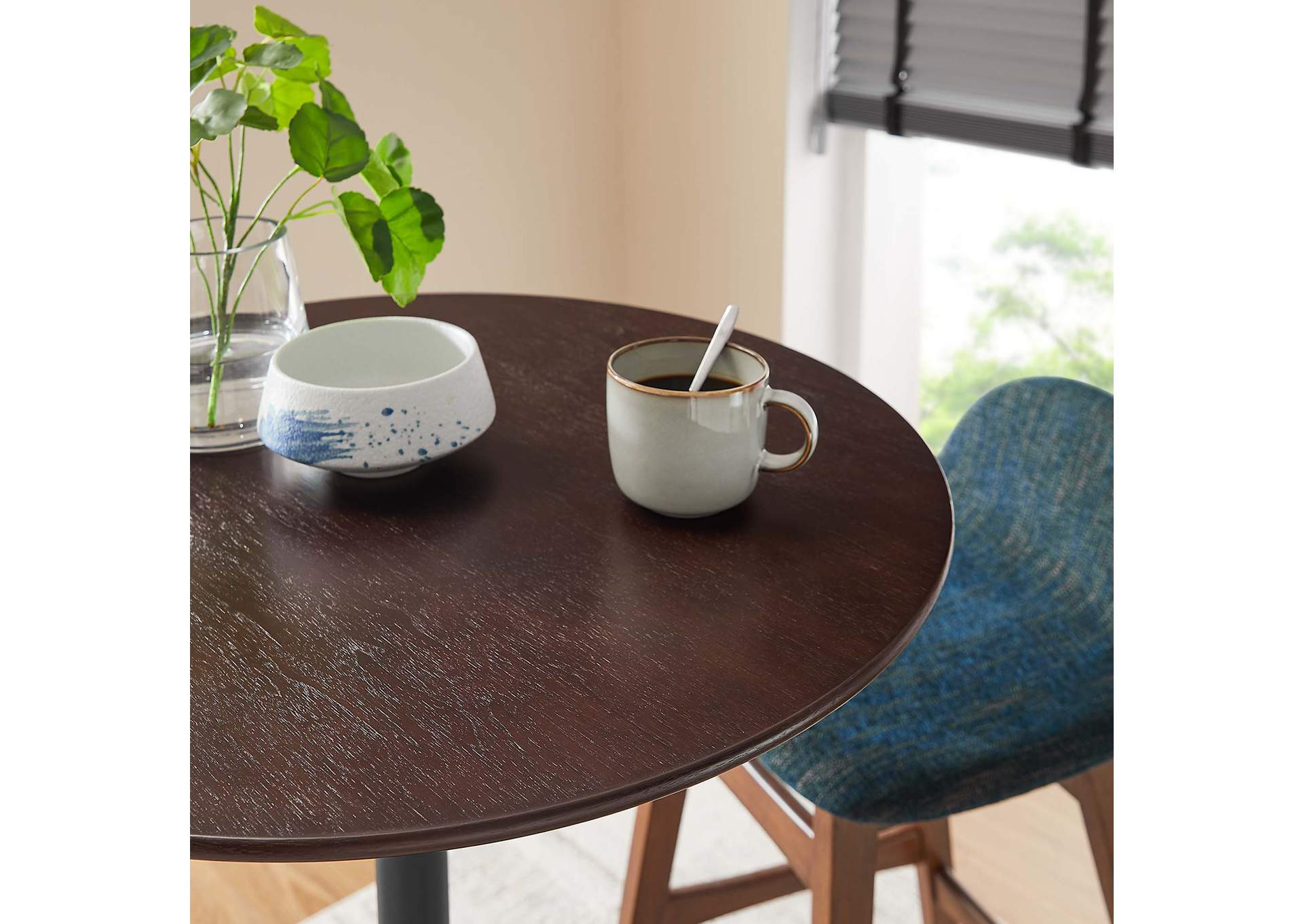 Black Cherry Walnut Lippa 28" Wood Bar Table,Modway