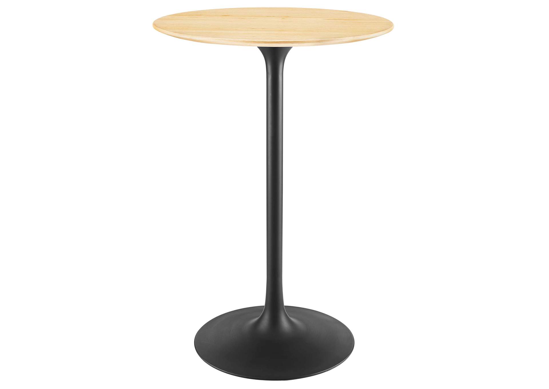 Black Natural Lippa 28" Wood Bar Table,Modway