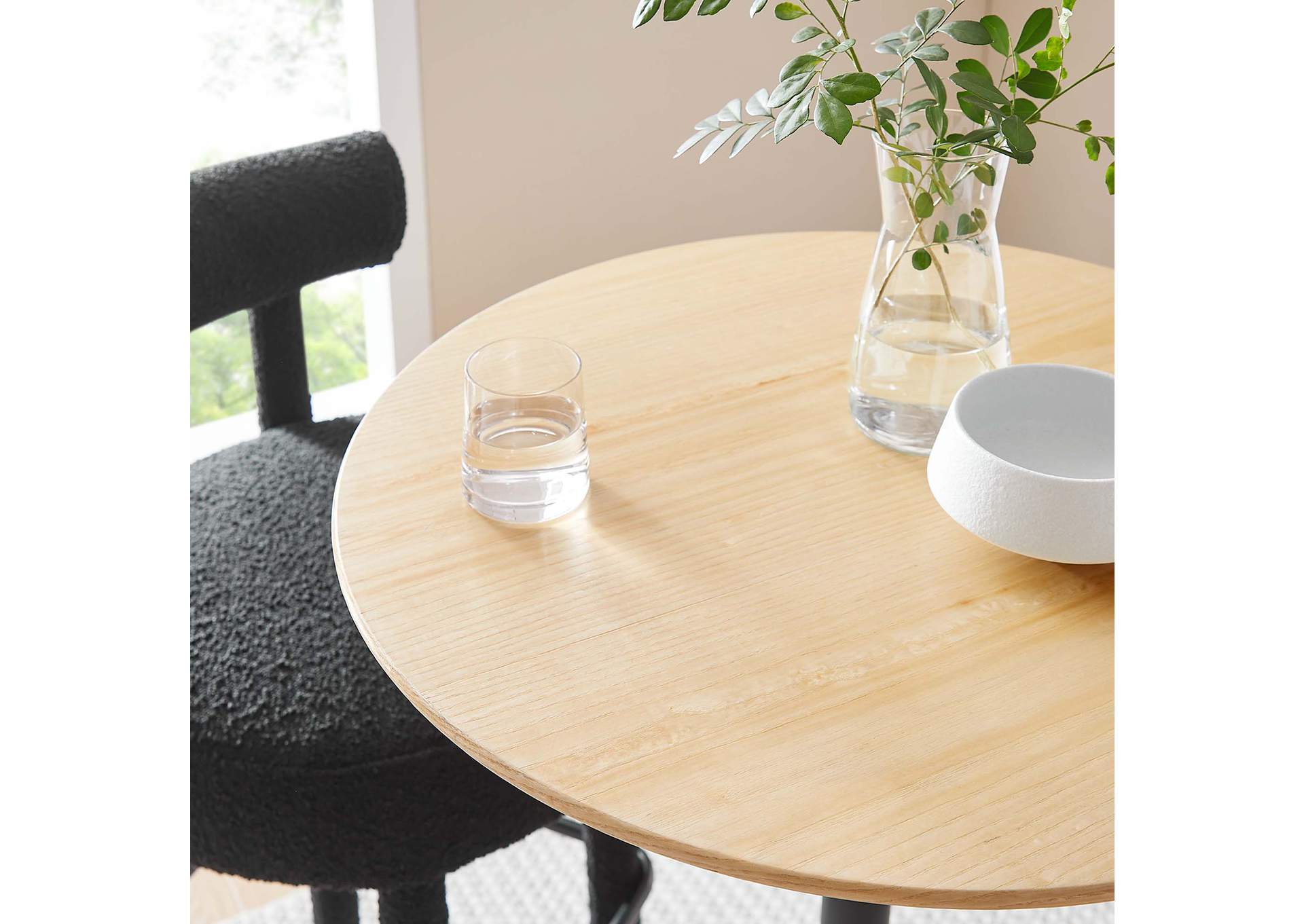 Black Natural Lippa 28" Wood Bar Table,Modway