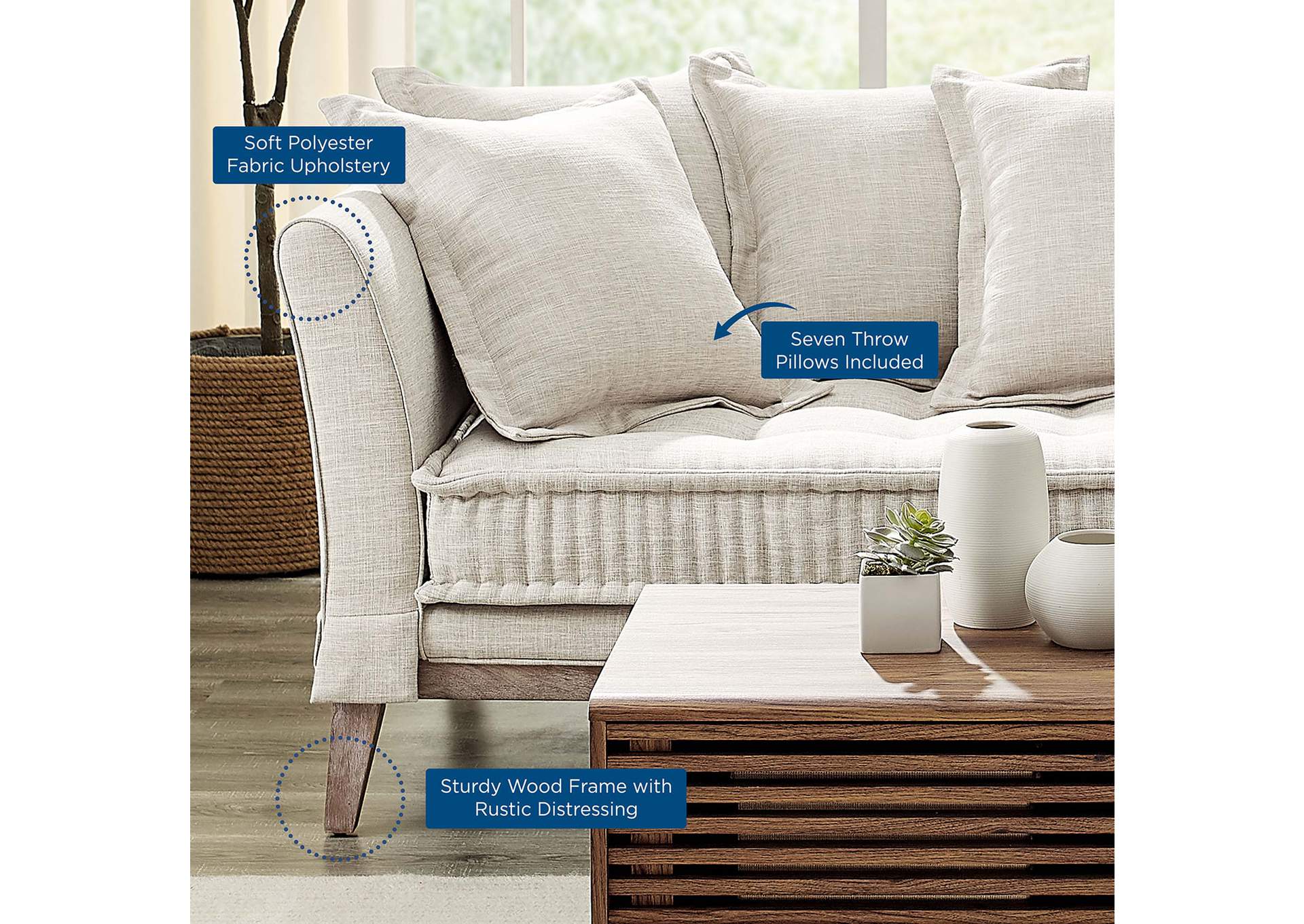 Rowan Fabric Sofa,Modway