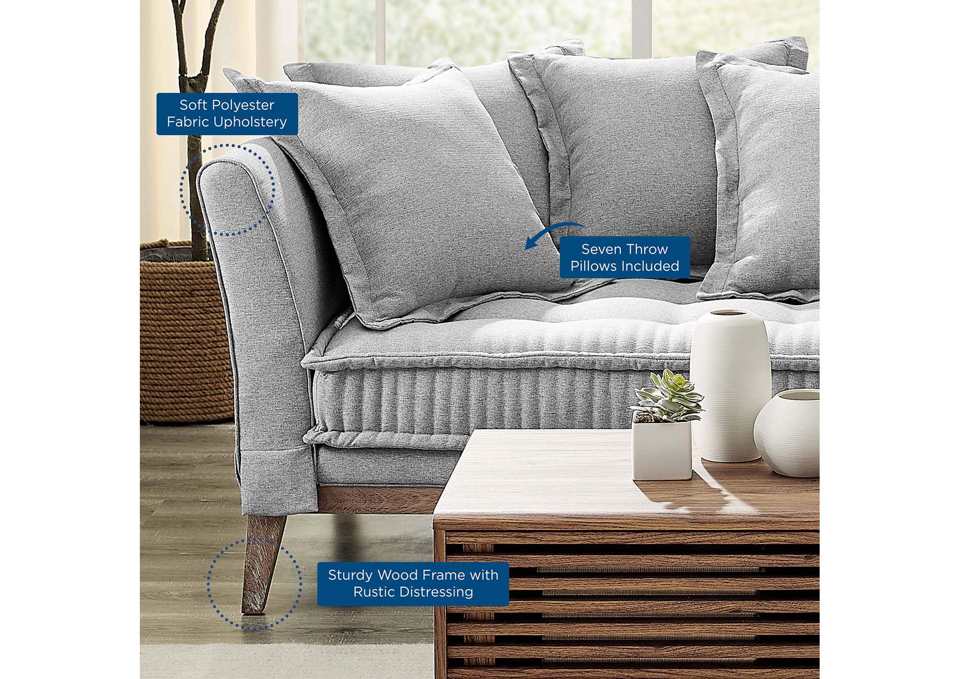 Rowan Fabric Sofa,Modway